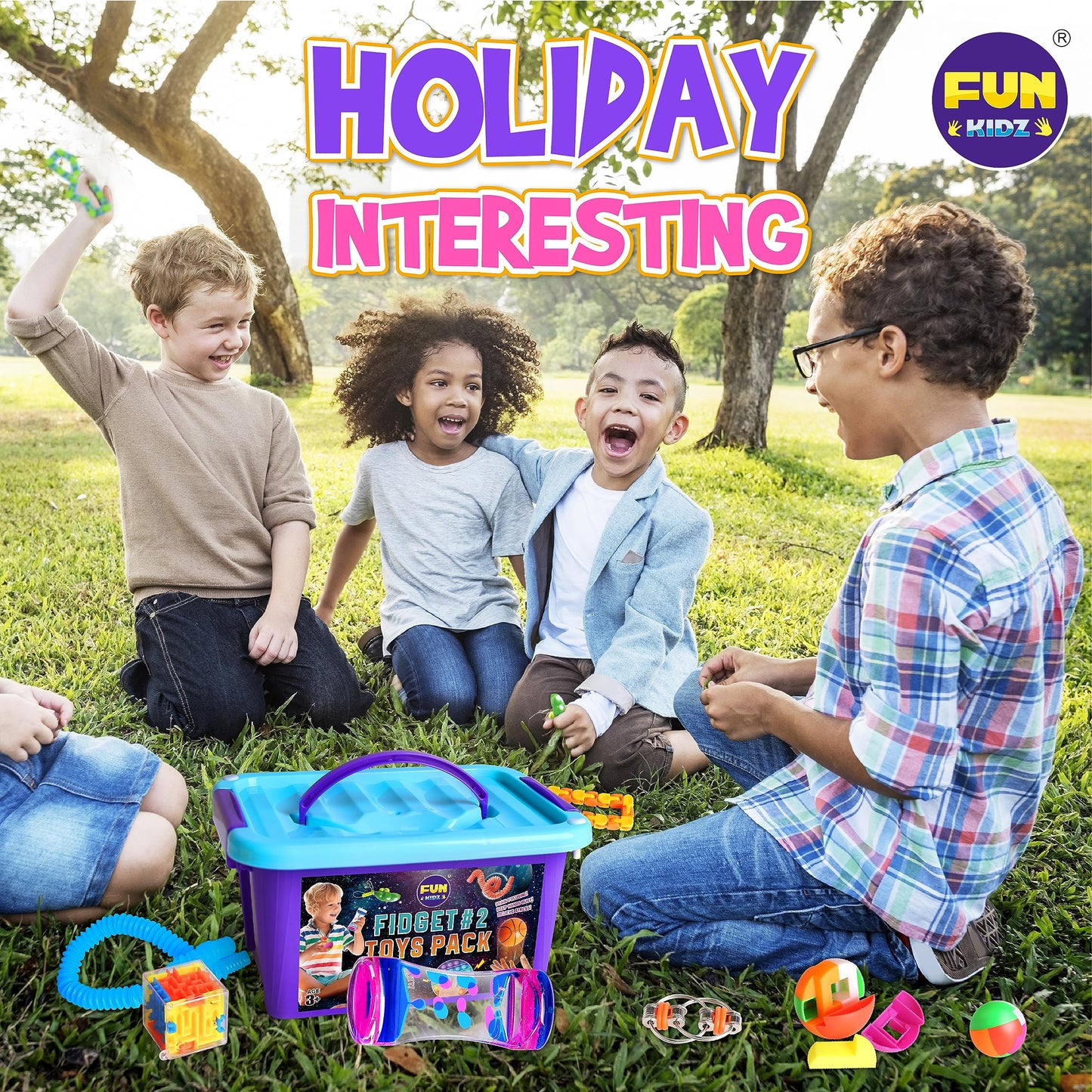 FUN KIDZ Fidget Pack Box – 23 Toys for Kids 4–12 | Sensory Fidgets & Party Favors