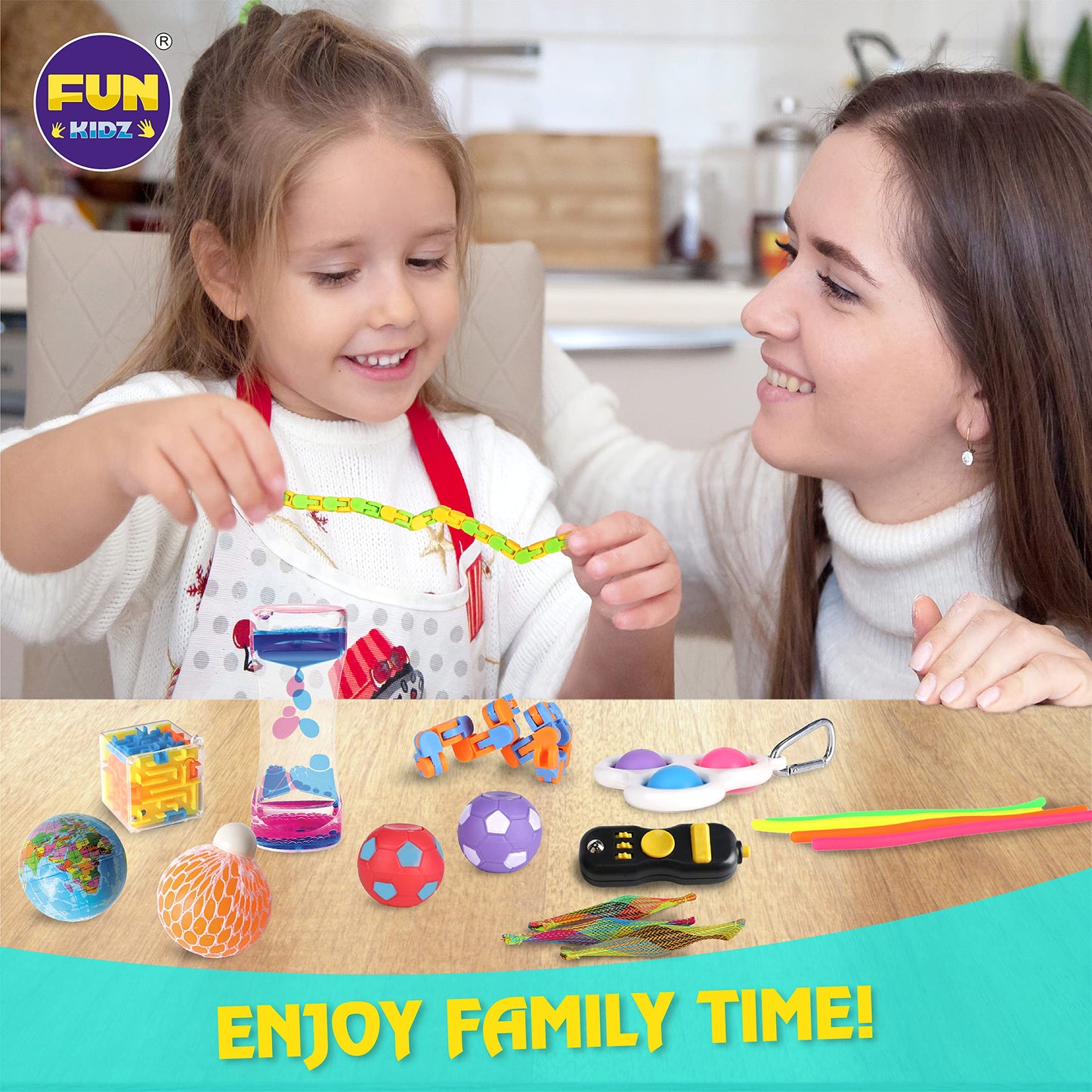 FunKidz Gift Fidget Box – Sensory Toys for Kids 3-12, Portable Storage Box