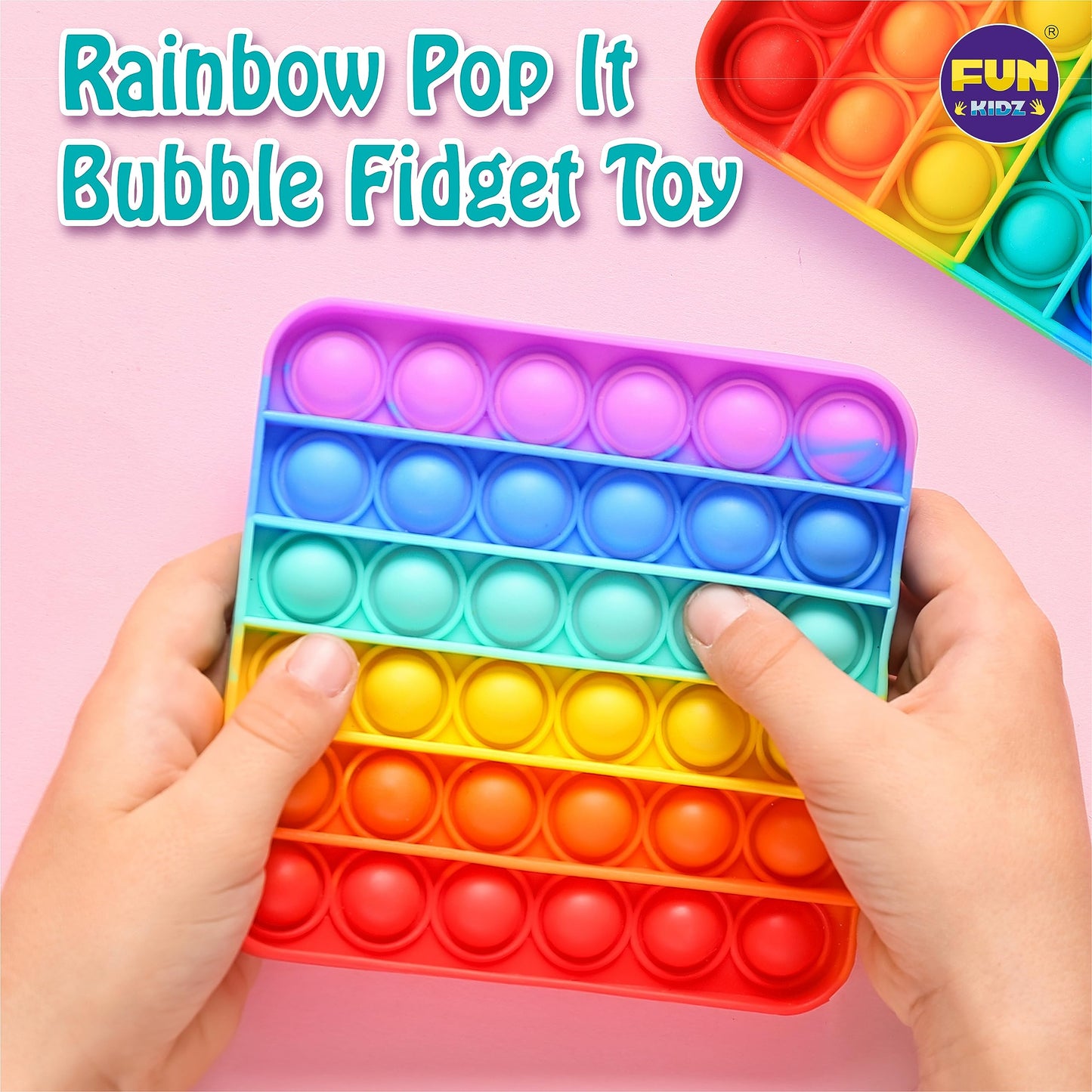 FUN KIDZ Fidget Box - 24-Piece Sensory Toys Pack for Kids | Portable Case, Party Favors, Travel