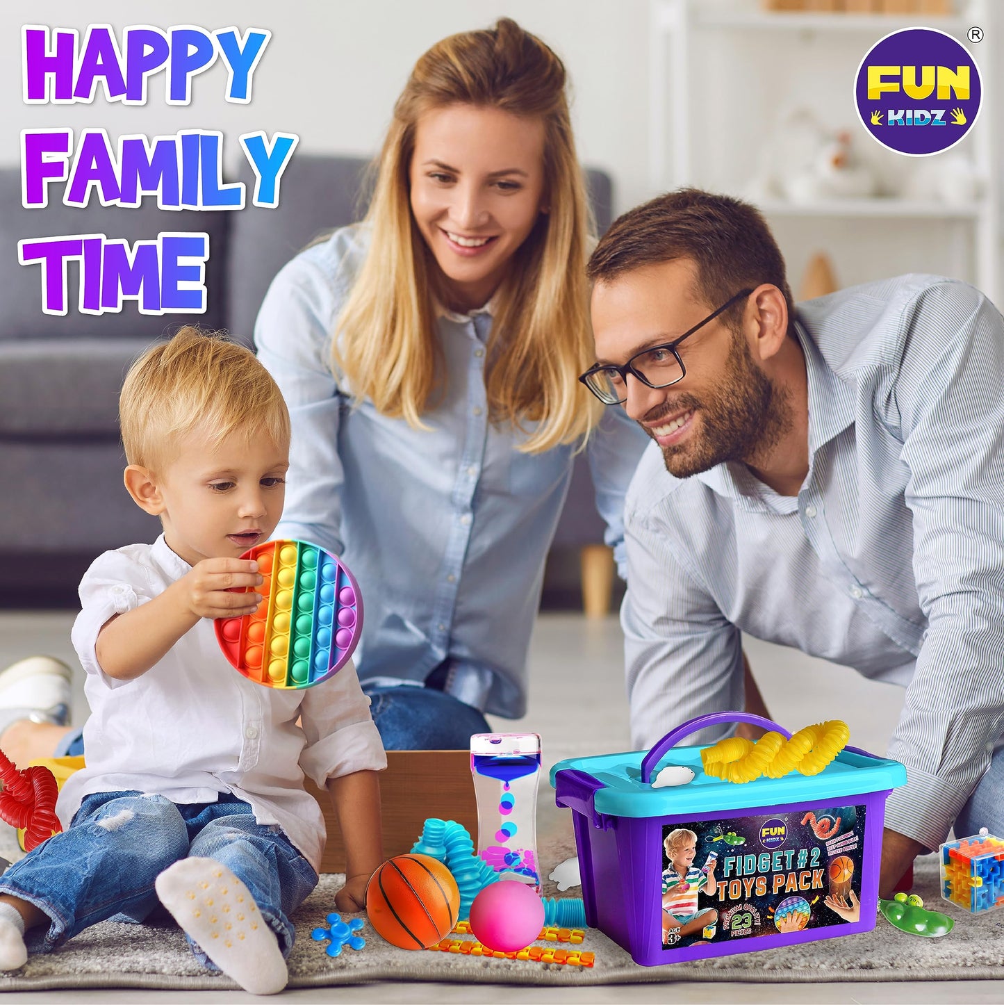 FUN KIDZ Fidget Pack Box – 23 Toys for Kids 4–12 | Sensory Fidgets & Party Favors