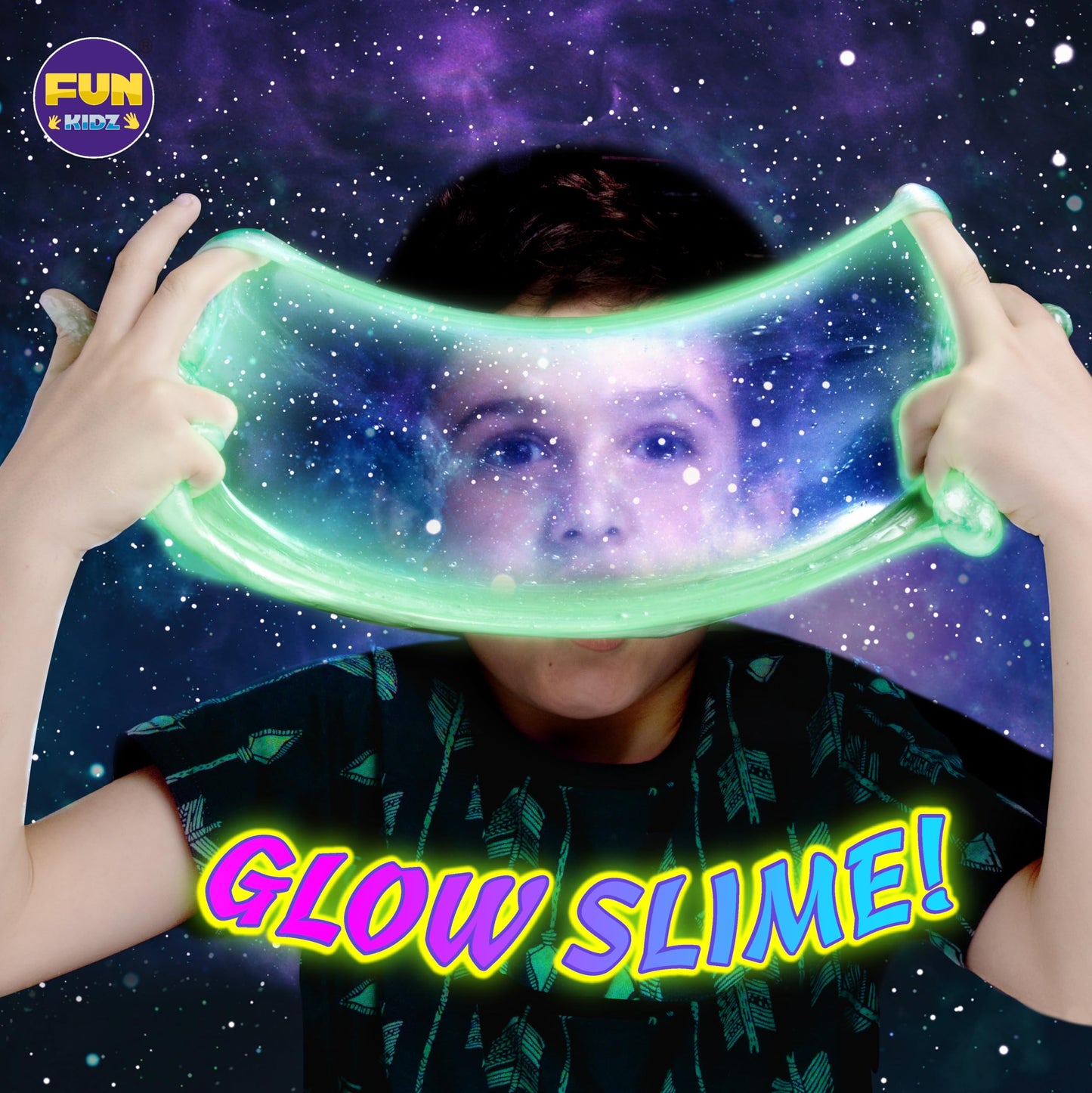 FUN KIDZ Galaxy Slime Kit — Ultimate Metallic Slime DIY for Kids 8-12 (Glow)