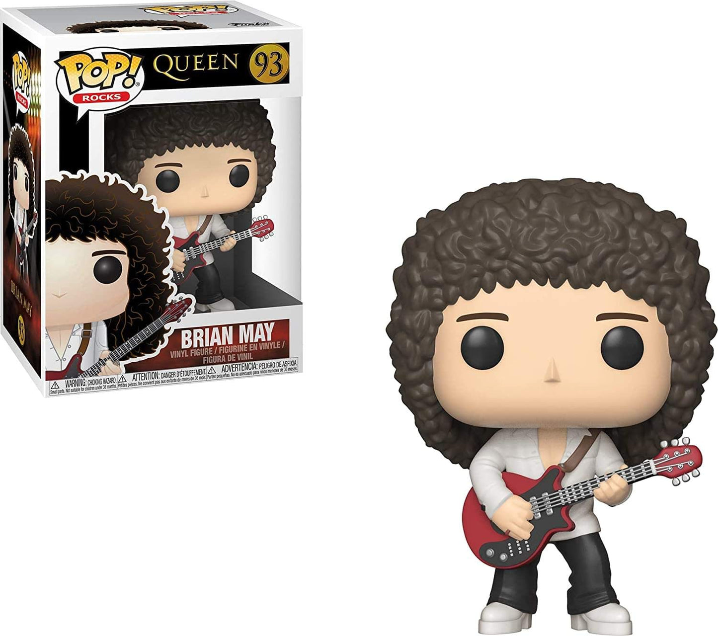 Funko 33720 Pop Rocks Queen Brian May Figure – Multicolor, 3.75 Inches