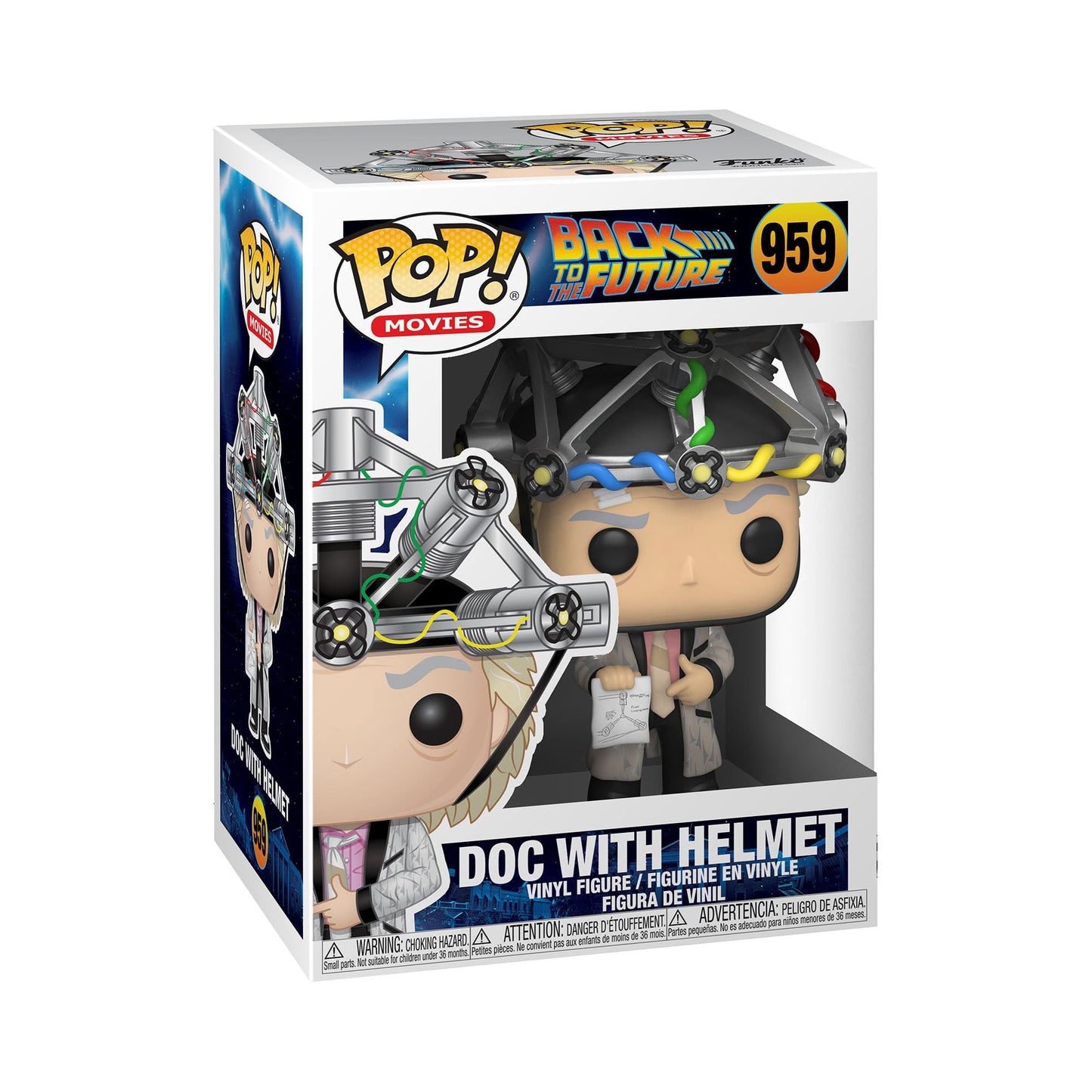 Funko Pop Movies Back to The Future Doc with Helmet Vinyl Figure 3.75 Inch