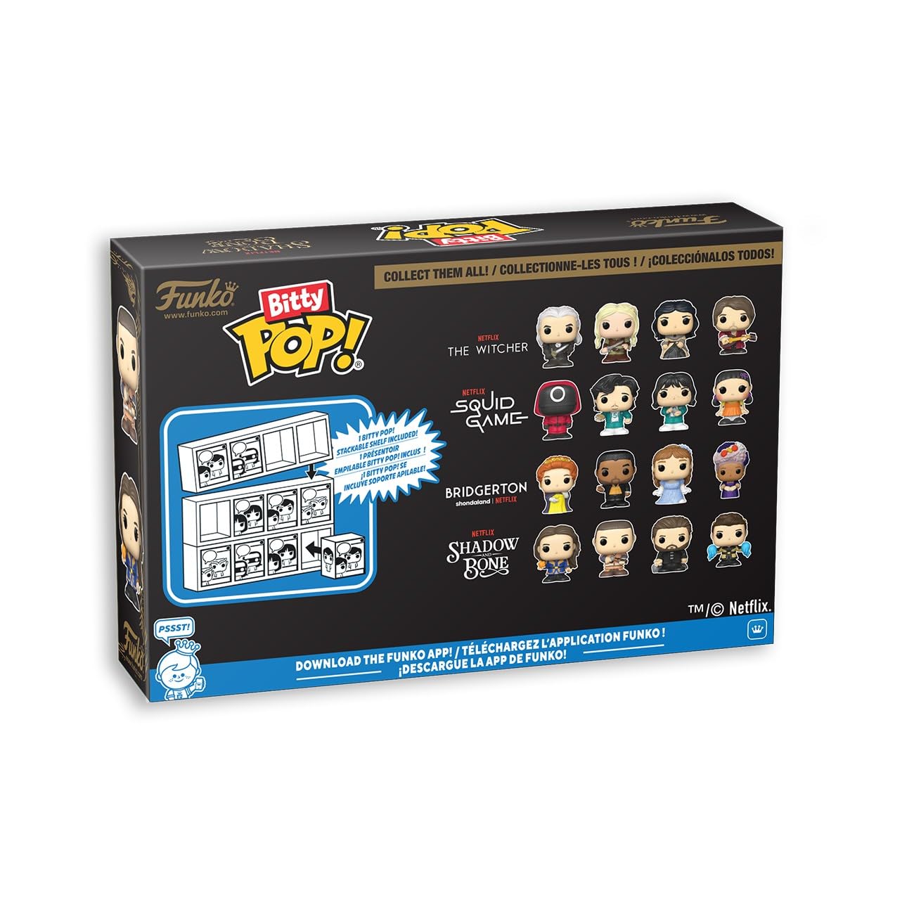 Funko Bitty Netflix Shadow and Bone 0.9in 4-Pack – Alina Starkov, Mal, Kirigan | Stackable Display Case