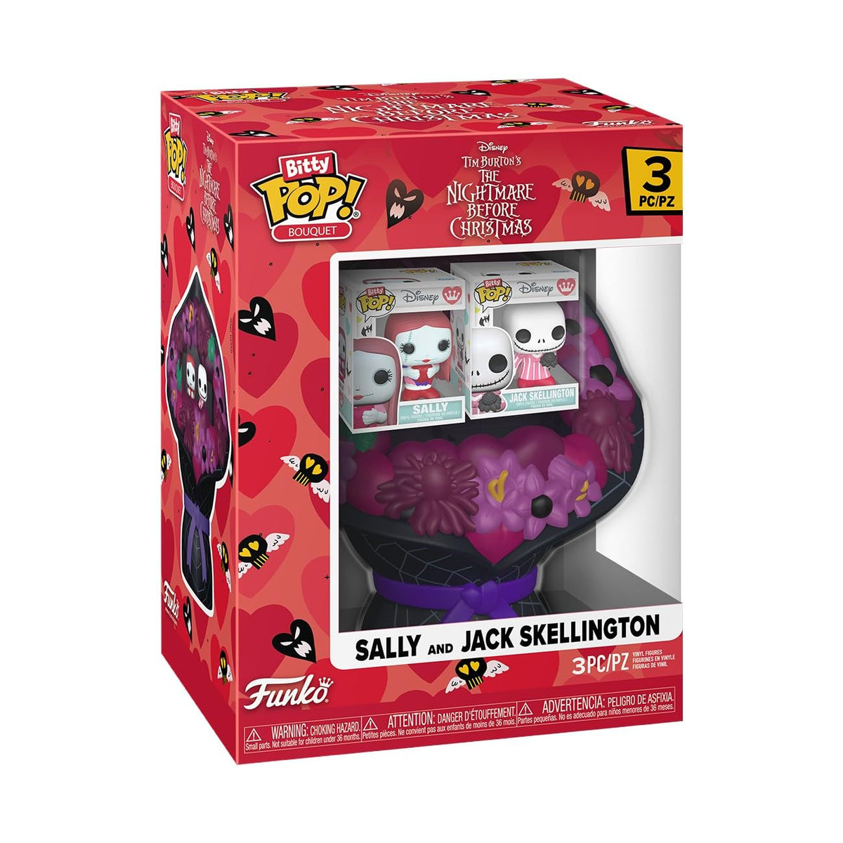 Funko Bitty POP! Bouquet: The Nightmare Before Christmas Sally & Jack Skellington 0.9 in Collectible