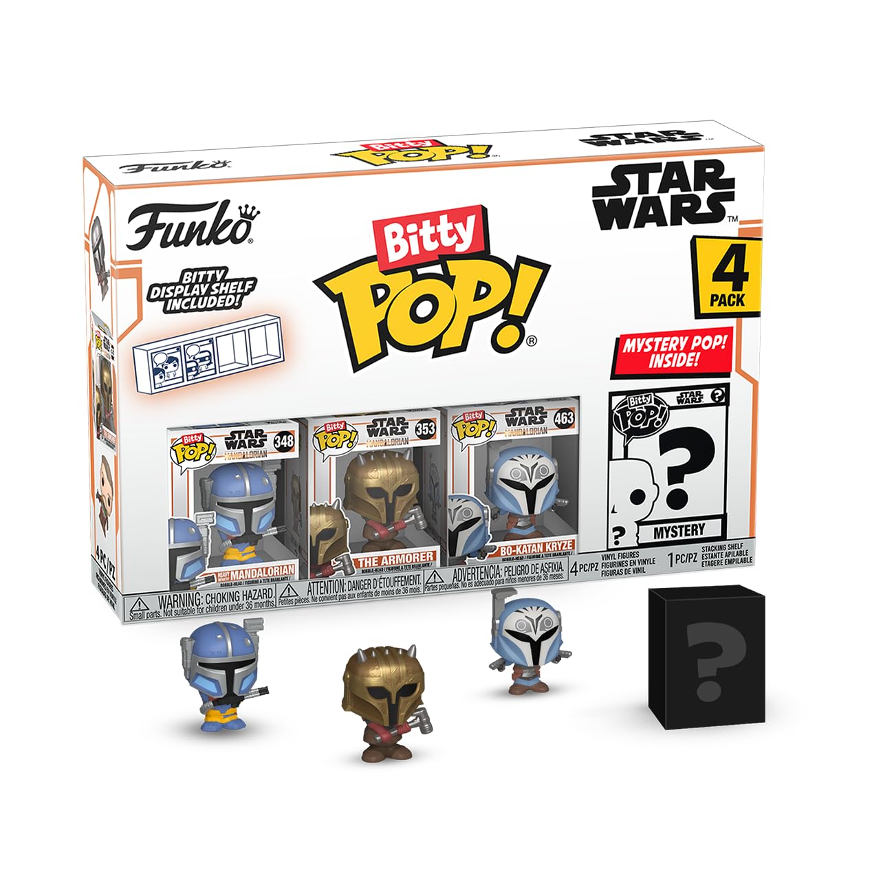 Funko Bitty Pop Mandalorian 4-Pack: Heavy Infantry, The Armorer, Bo-Katan Kryze & Mystery Chase (0.9 in)