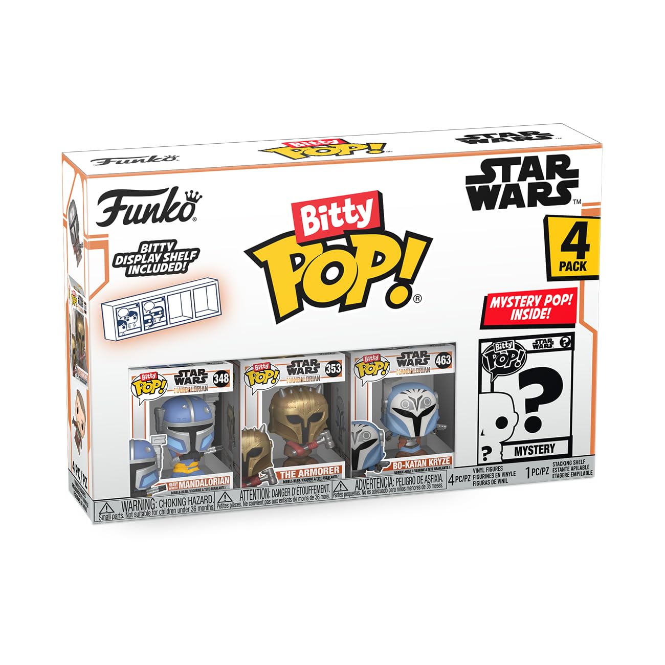 Funko Bitty Pop Mandalorian 4-Pack: Heavy Infantry, The Armorer, Bo-Katan Kryze & Mystery Chase (0.9 in)
