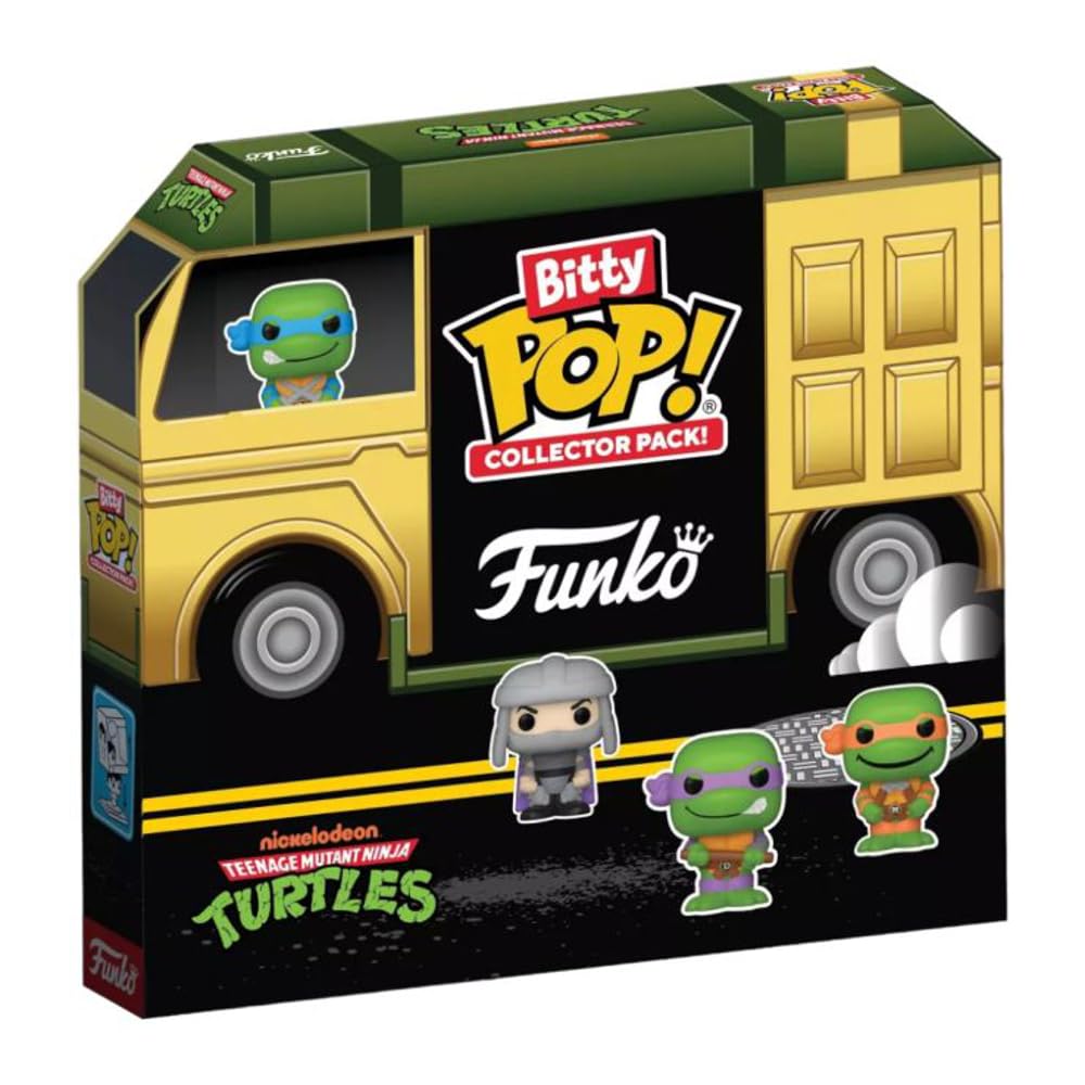 Funko Bitty Pop! TMNT 12pc Multipack – 0.9-inch Collectible Figures with Acrylic Display Shelf