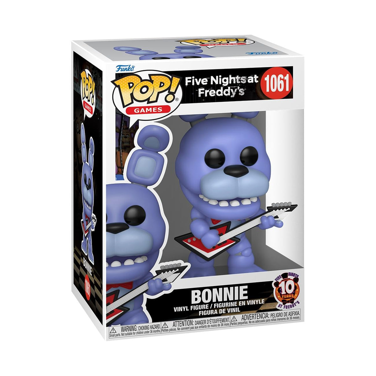 Funko Pop Games: FNAF 10th Anniversary Bonnie the Rabbit Vinyl Figure – Collectible Gift Idea