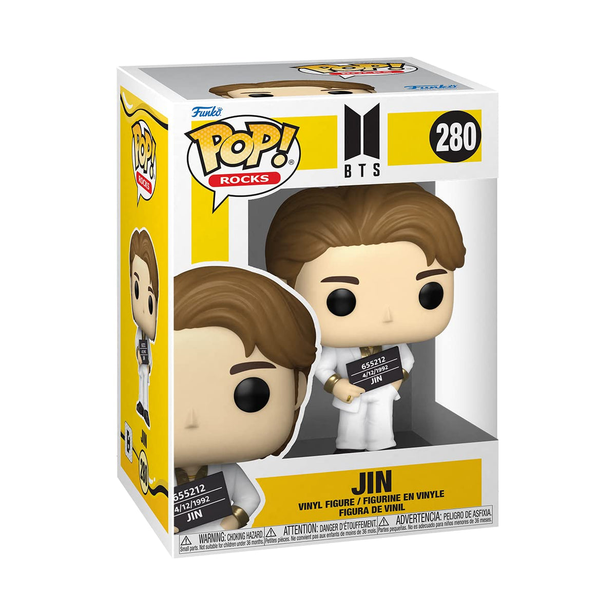 Funko Pop! Rocks: BTS - Jin Figure | 4-Inch Vinyl Collectible