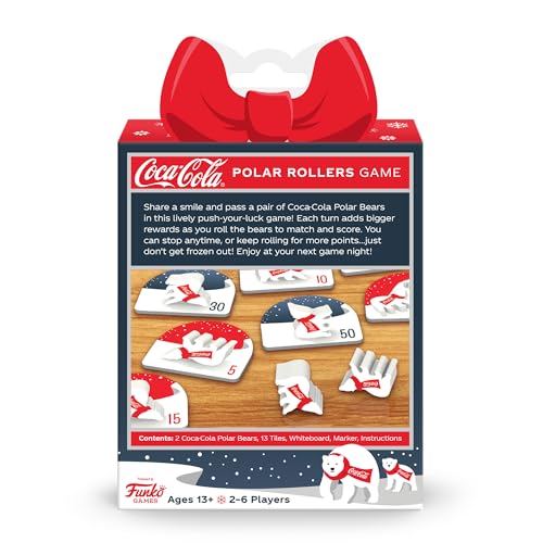 Funko Coca-Cola Polar Rollers Game for 2-6 Players | 15-Minute Holiday Fun