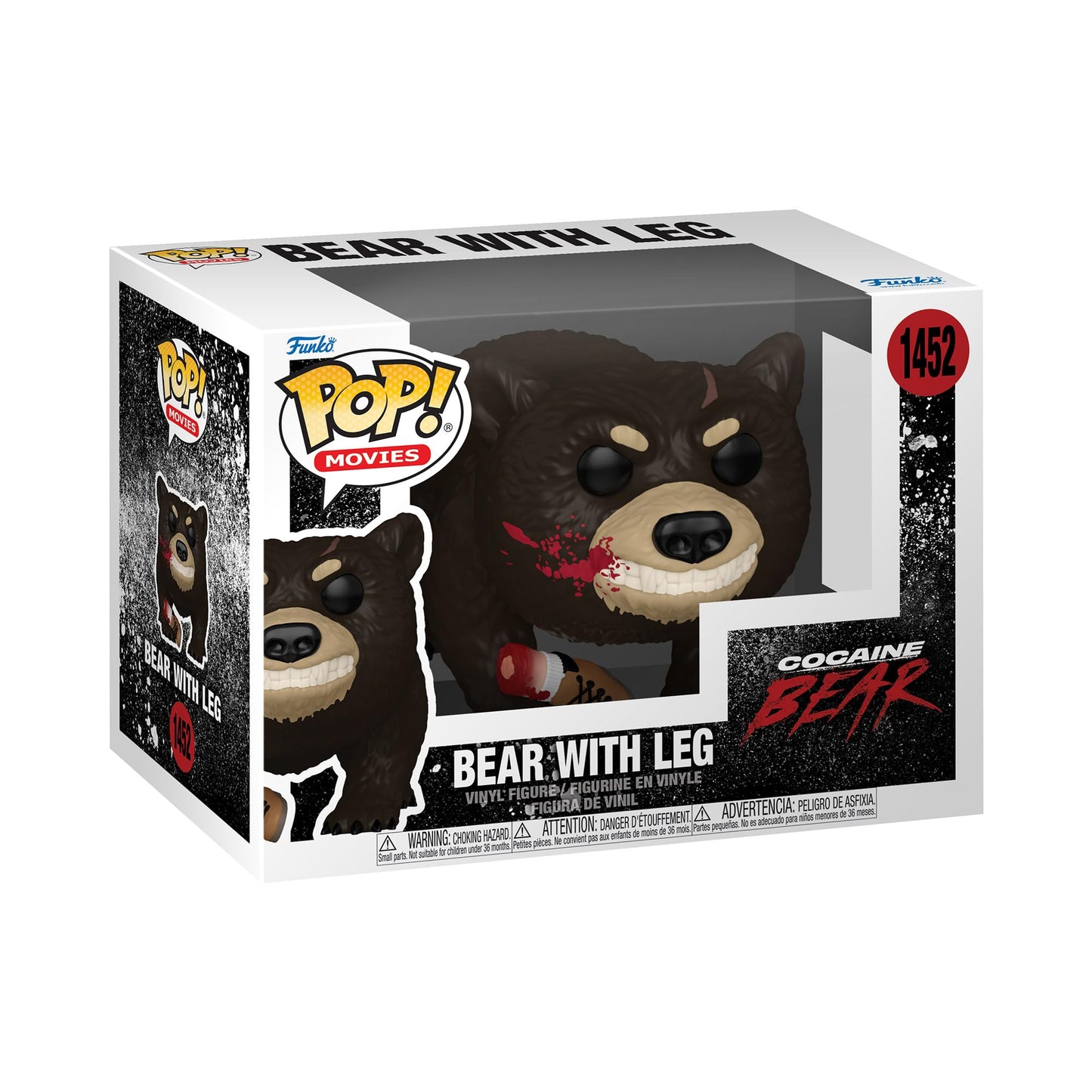 Funko POP! Movies: Cocaine Bear - Bear with Leg Bloody Vinyl Figure | Official Funko Collectible