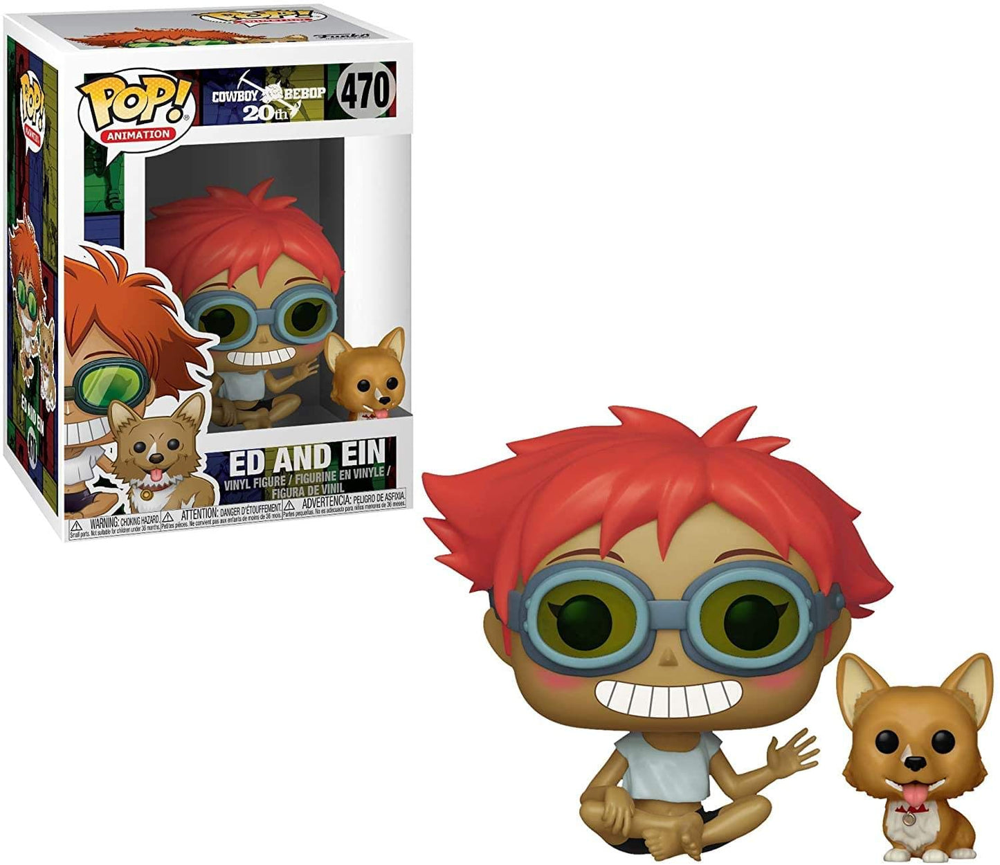 Funko Pop & Buddy: Cowboy Bebop Edward & Ein Collectible Figure – 3.75-Inch Multicolor