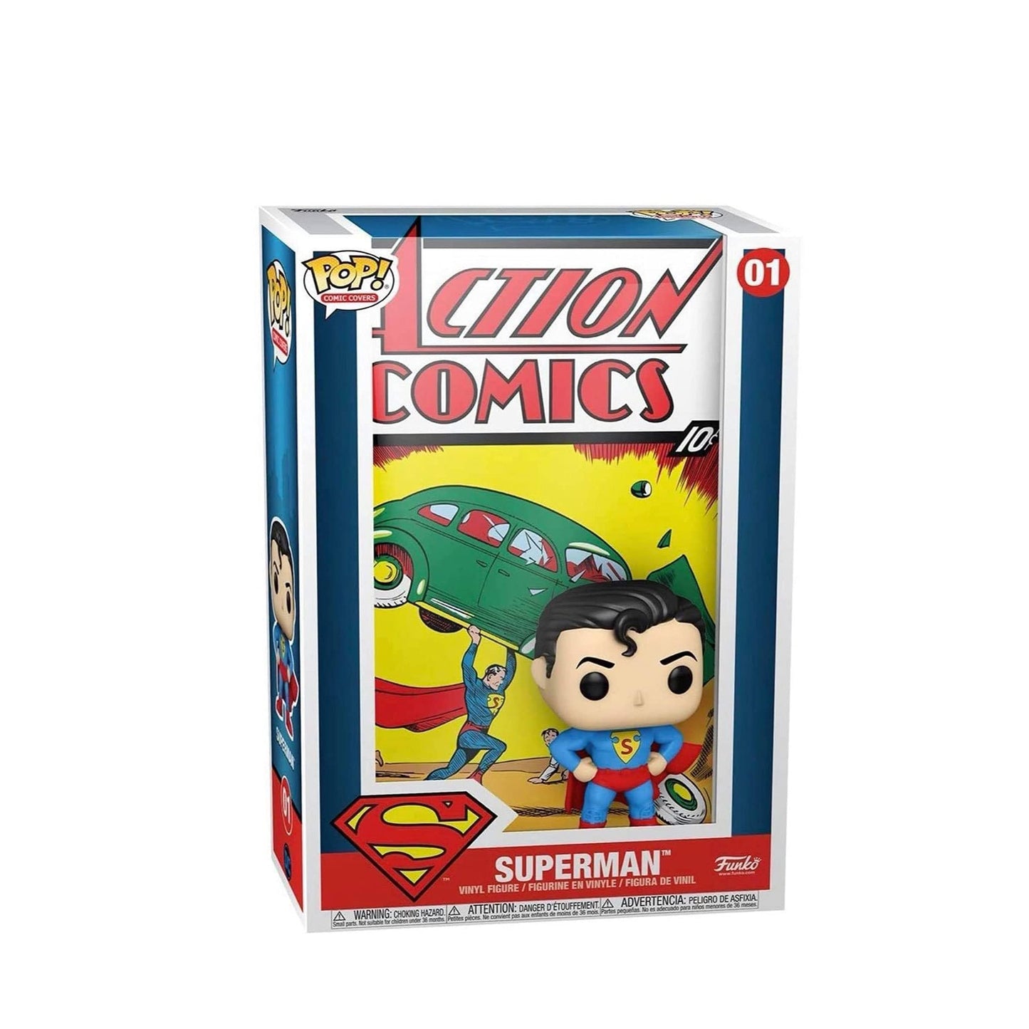 Funko Pop! Vinyl Comic Cover: DC Superman Action Comic – 5-Inch Collectible Figure