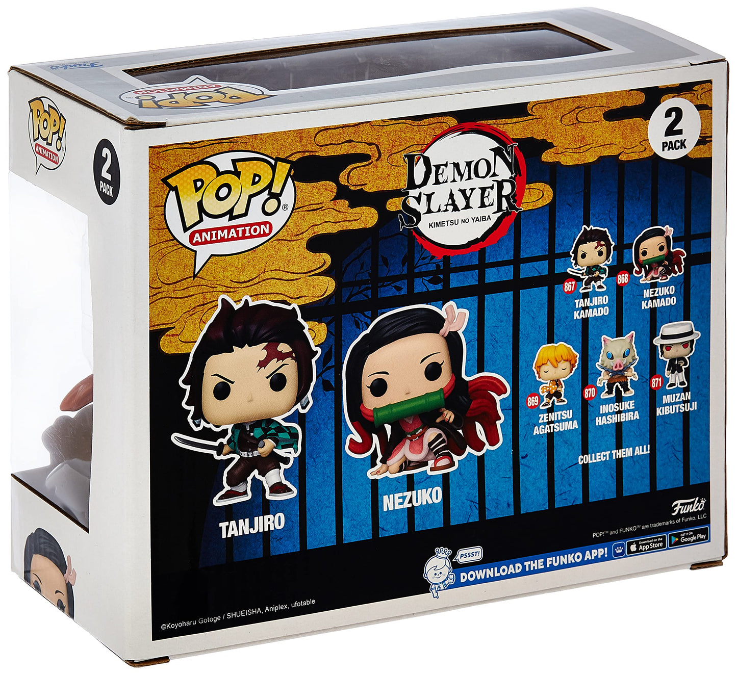 Funko Demon Slayer Tanjiro & Nezuko POP! 2-Pack – Collectible Vinyl Figures