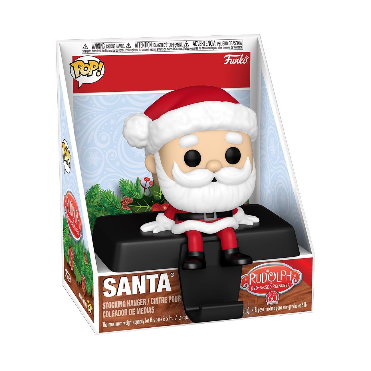 Funko Edge-Sitter Rudolph Santa Stocking Hanger | POP! Stocking Hanger Santa