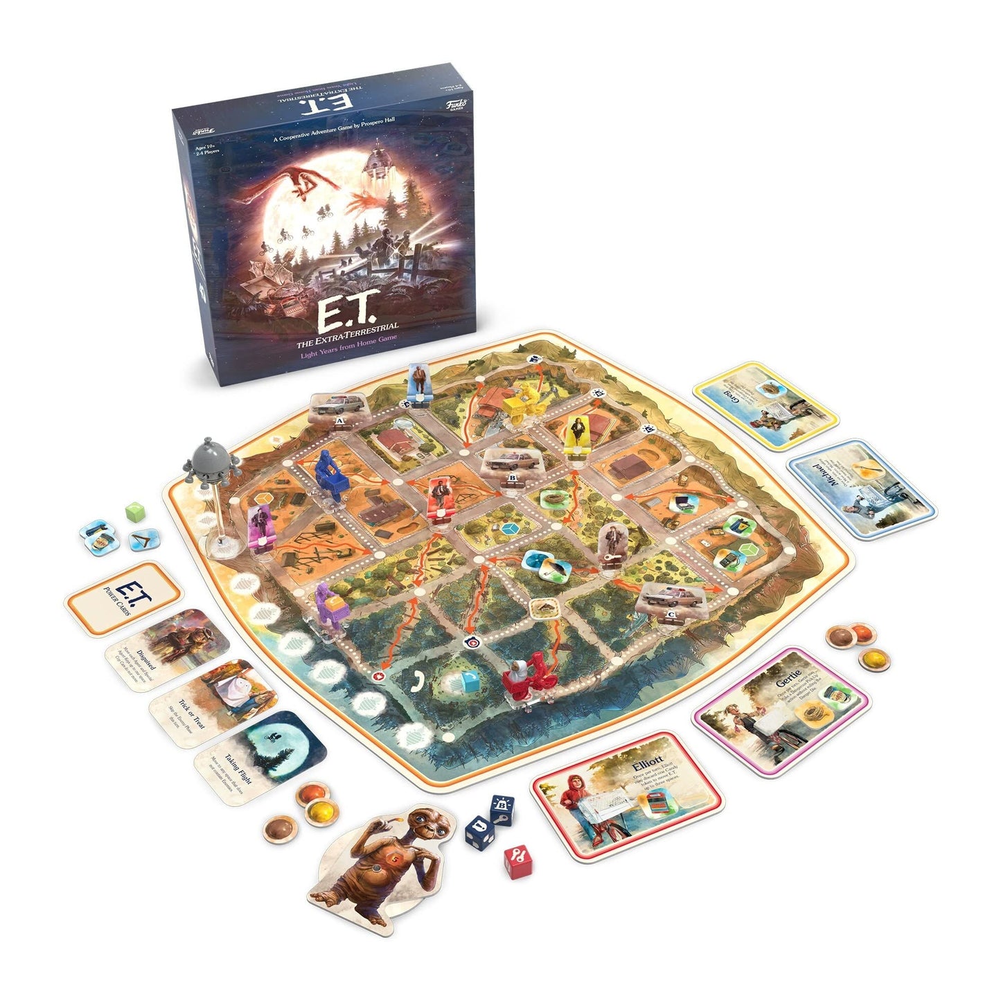 Funko ET The Extra-Terrestrial: Cooperative Family Board Game (2-4 Players, Ages 10+)