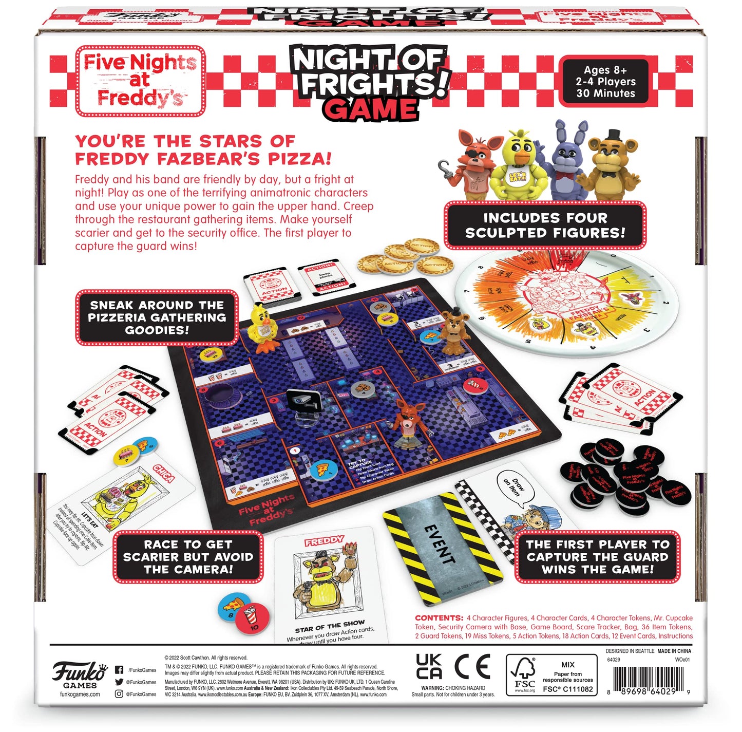 Funko Games Five Nights at Freddy's Night of Frights! Board Game | 2-4 Players
