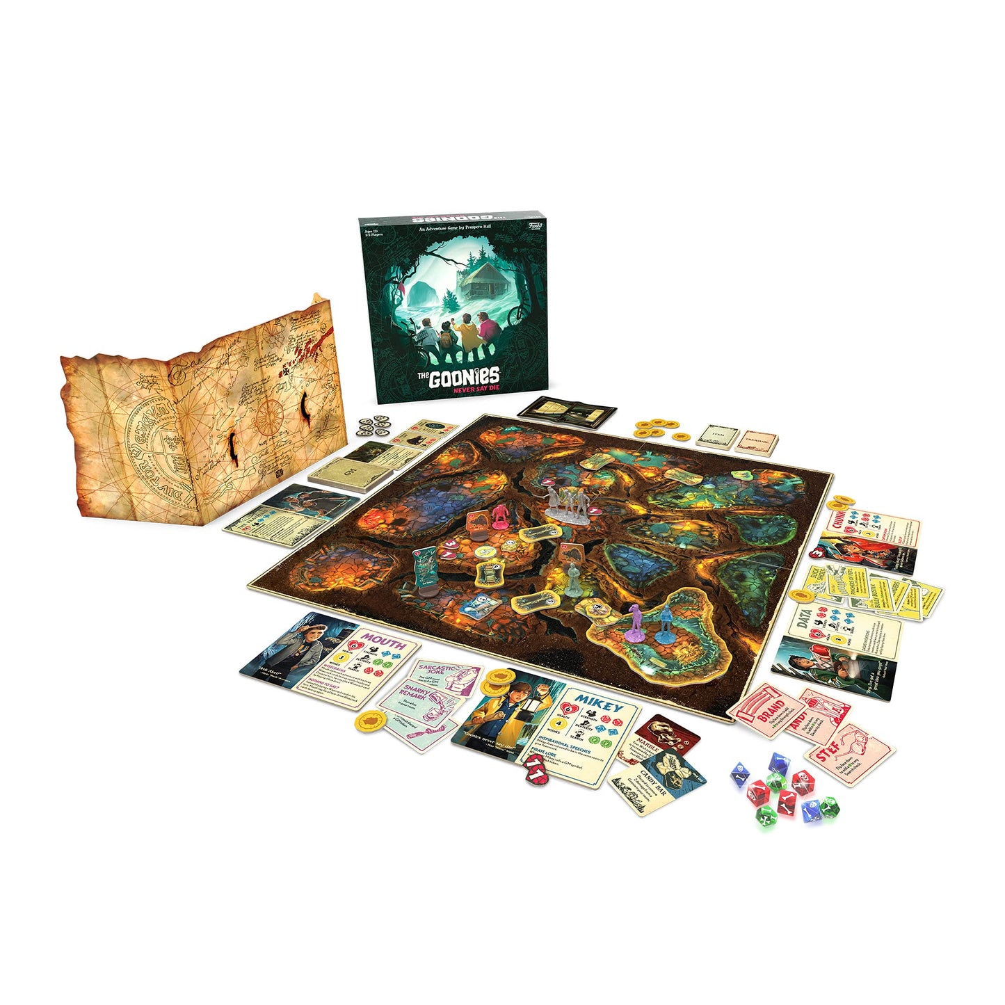 Funko The Goonies: Never Say Die Game – Cooperative Adventure Board Game (2–5 Players, 50 Min)