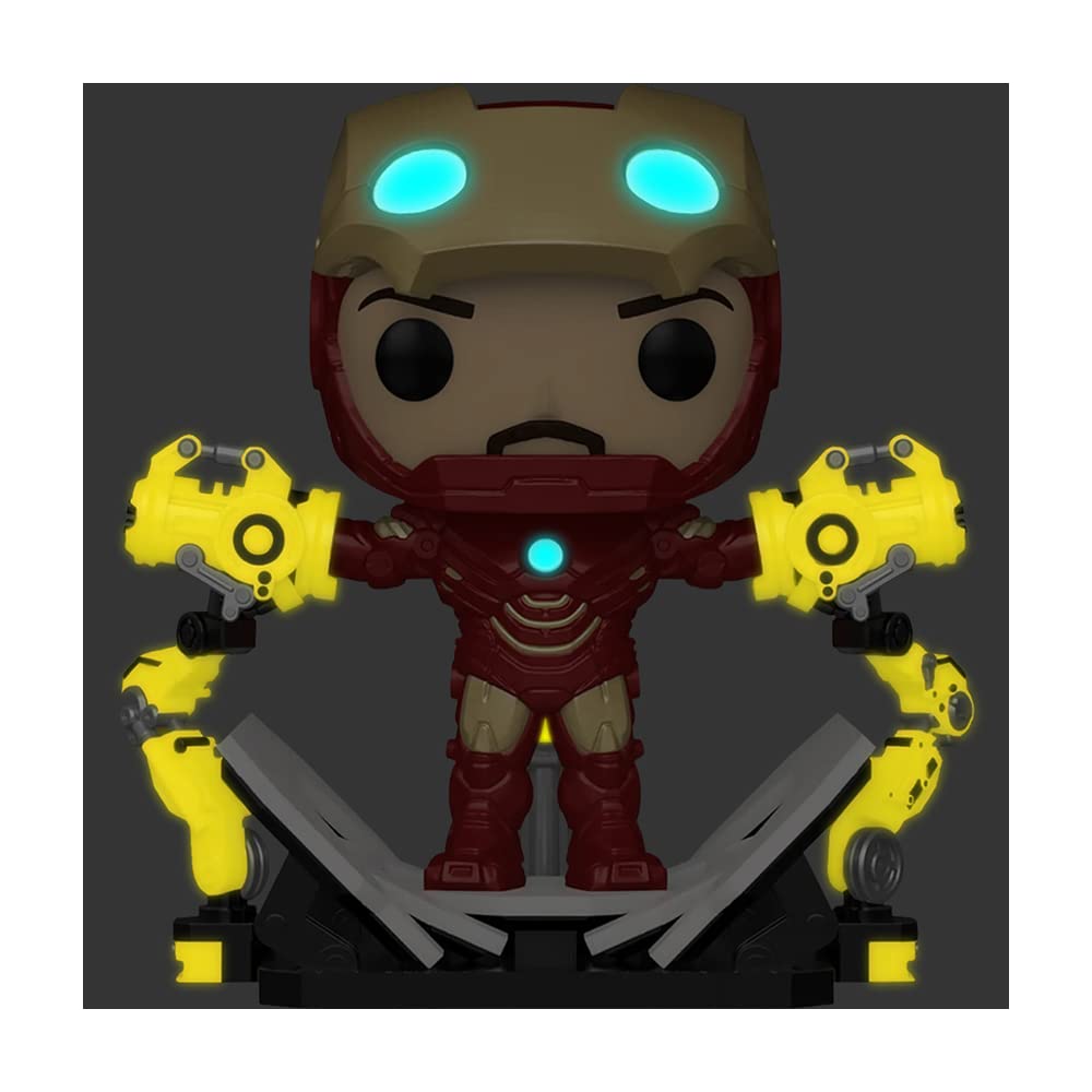 Funko Pop! Iron Man 2 MKIV with Gantry Deluxe – Glow-in-the-Dark 6-Inch Vinyl Figure