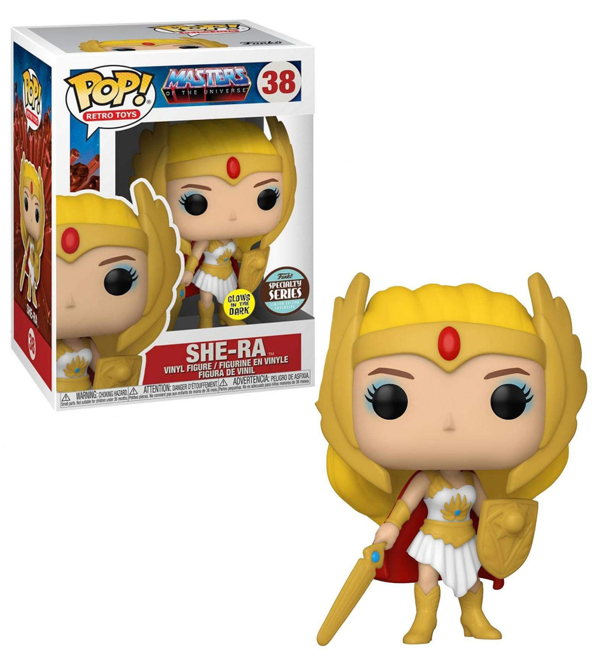 Funko Masters of the Universe She-Ra Glow Pop Vinyl Figure – 3.75 Inch Collectible