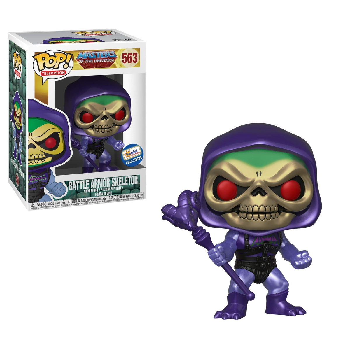 Funko POP! Metallic Battle Armor Skeletor – Masters of the Universe Gemini Exclusive Vinyl Figure