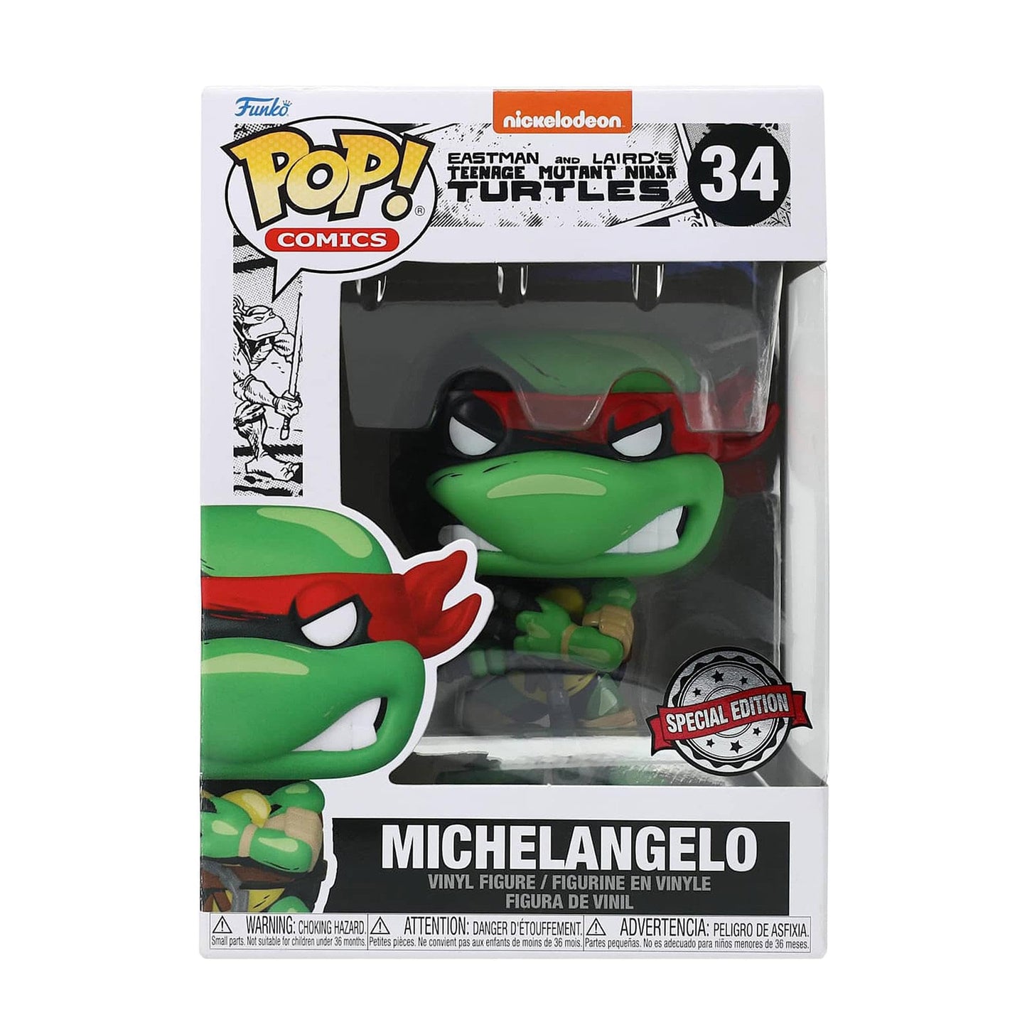Funko Pop! TMNT Michelangelo – PREVIEWS Exclusive Vinyl Figure, 3.75-Inch Tall