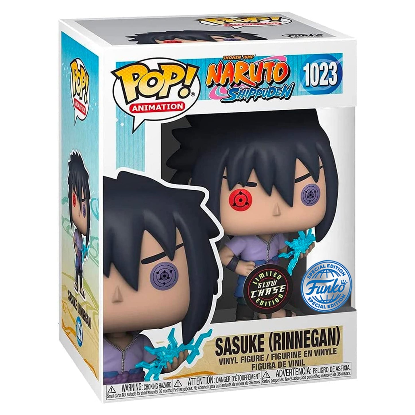 Funko Pop Naruto Shippuden Sasuke Uchiha Rinnegan w/Chidori Chase Figure – AAA Anime Exclusive | Collectible