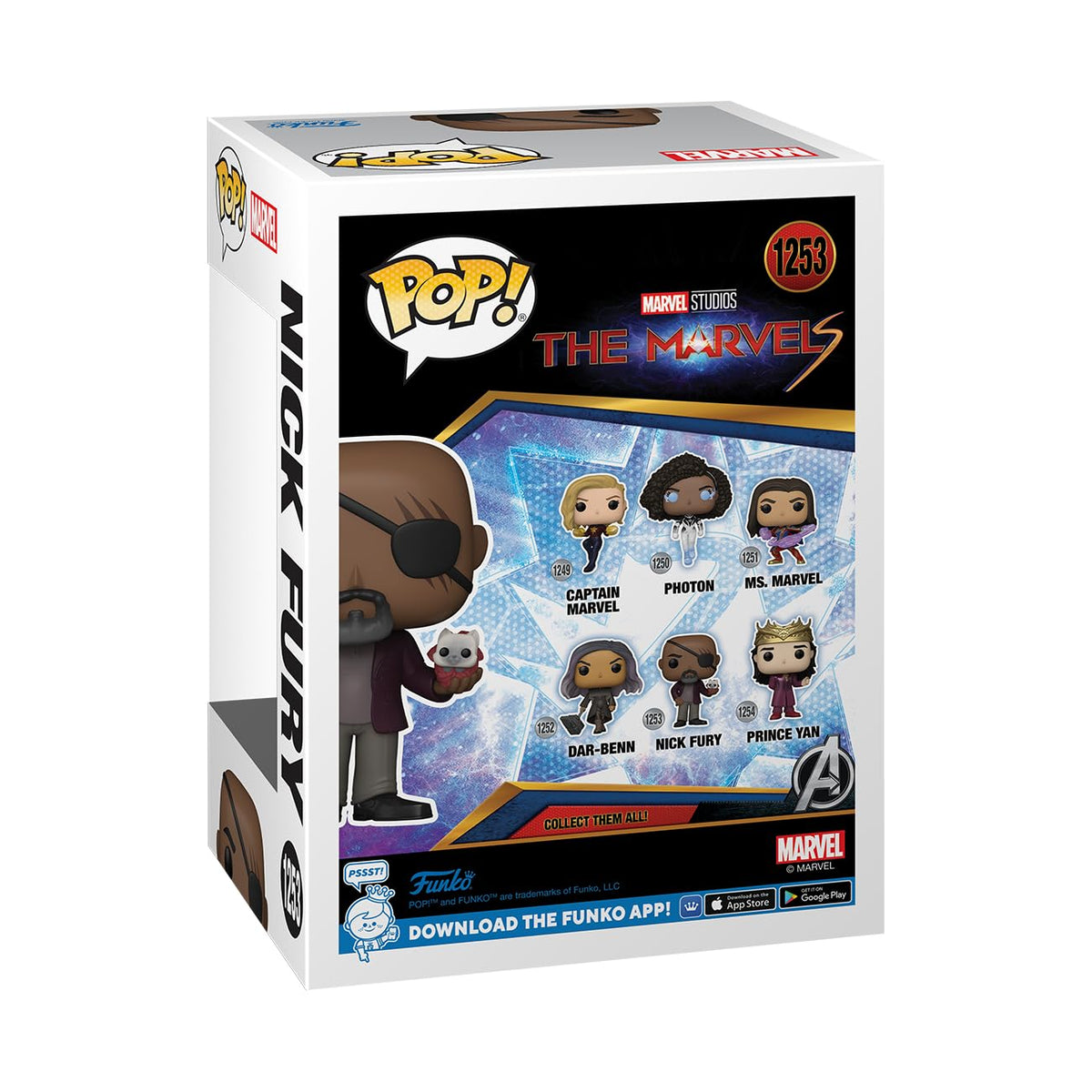 Funko POP! Nick Fury with Flerkitten – The Marvels Collectible Vinyl Figure