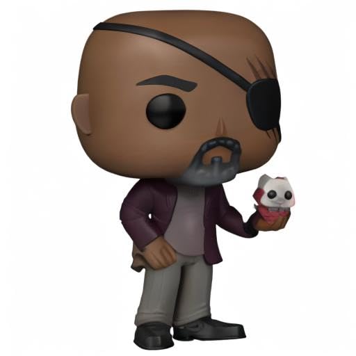 Funko POP! Nick Fury with Flerkitten – The Marvels Collectible Vinyl Figure