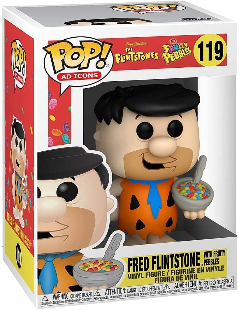 Funko Pop! Ad Icons Fruity Pebbles: Fred with Cereal – Collectible Vinyl Figure