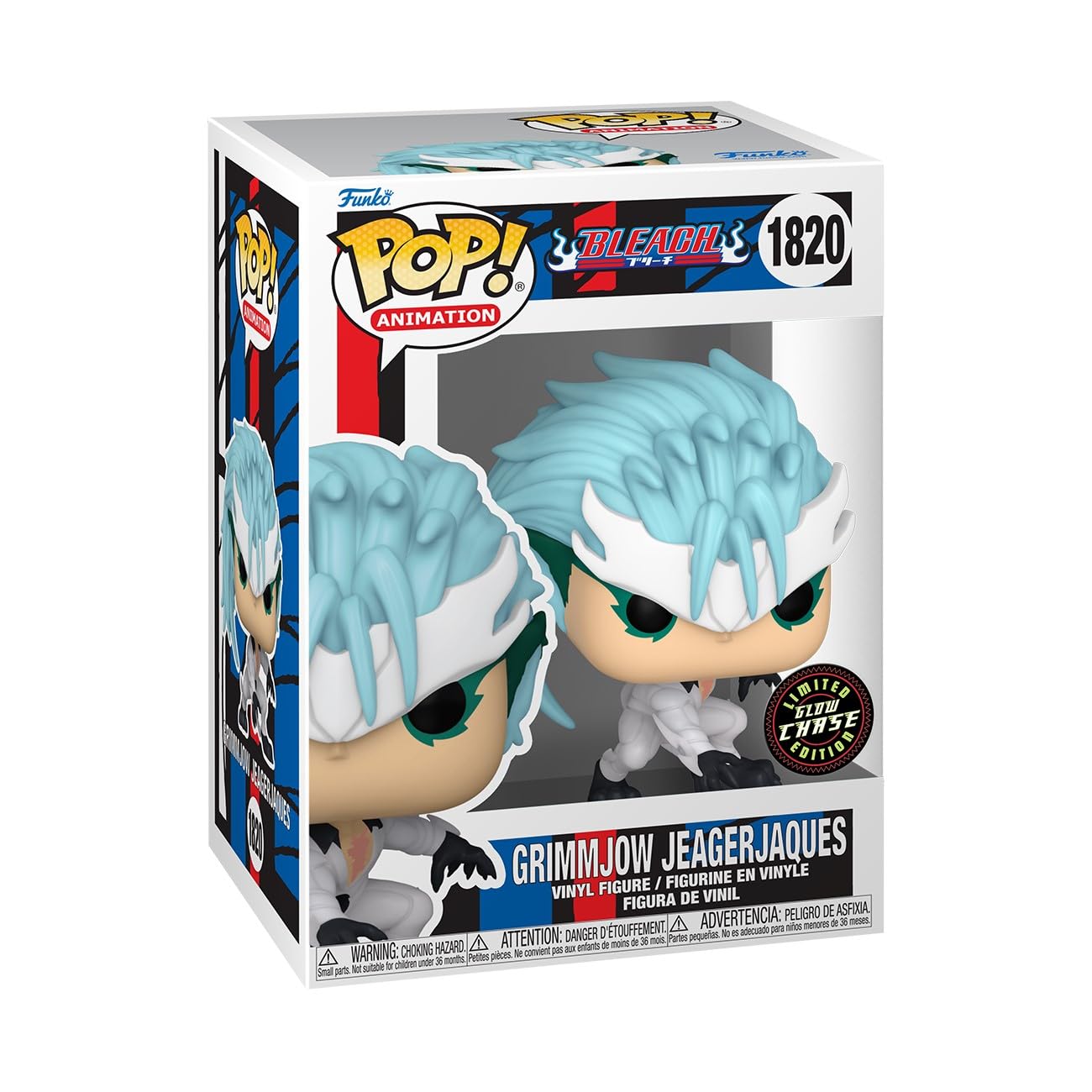 Funko Pop Animation Bleach Grimmjow Jaegerjaquez Glow-in-the-Dark Chase – 3.95-Inch Vinyl Figure