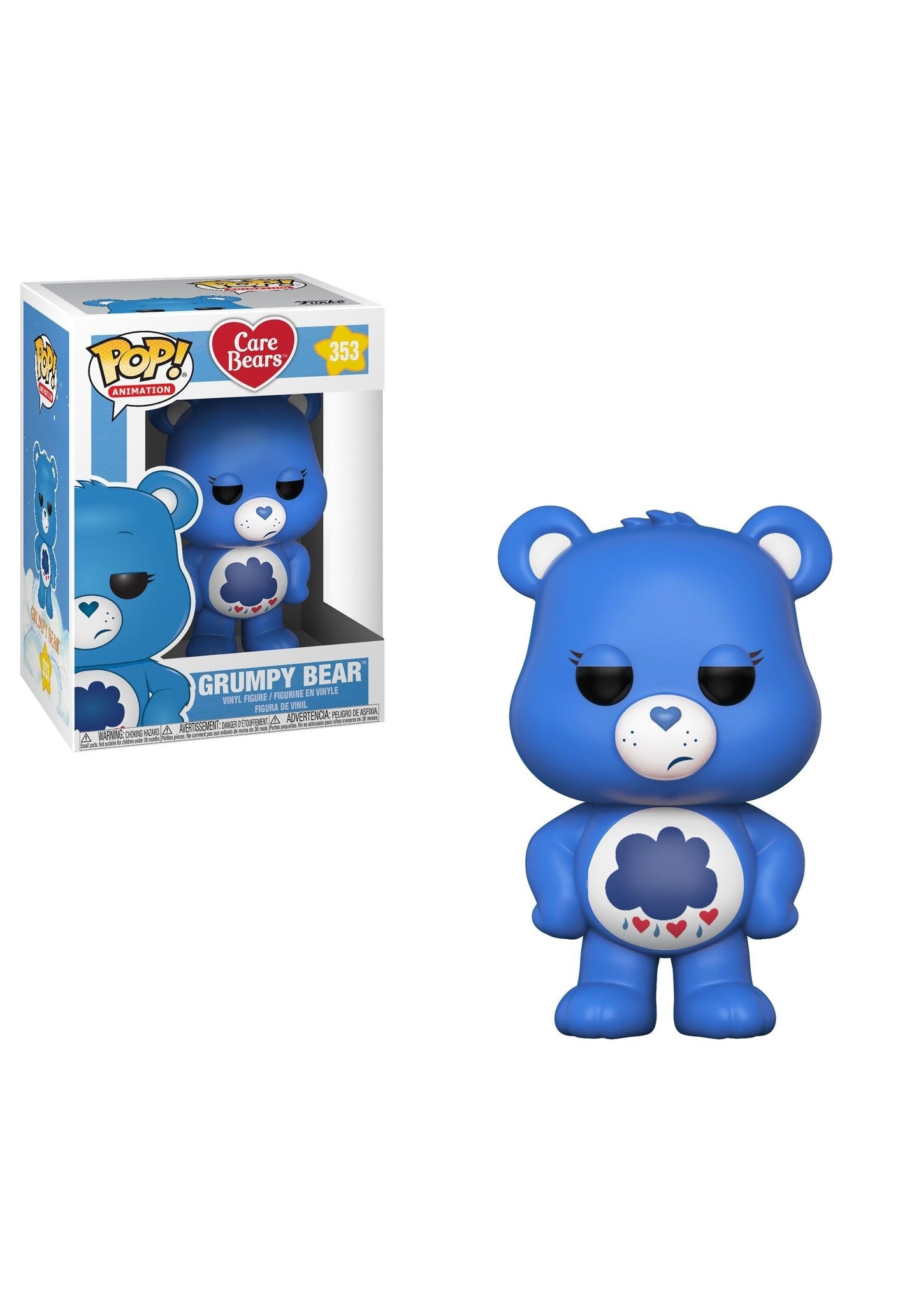 Funko POP! Animation: Care Bears Grumpy Bear Collectible Figure – Multicolor, 3.75 inches
