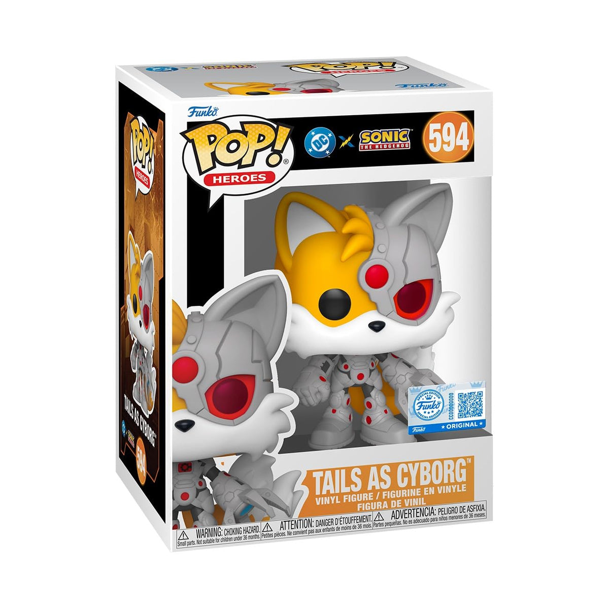 Funko Pop! DC x Sonic the Hedgehog - Tails as Cyborg #594 | Collectible Vinyl Figure