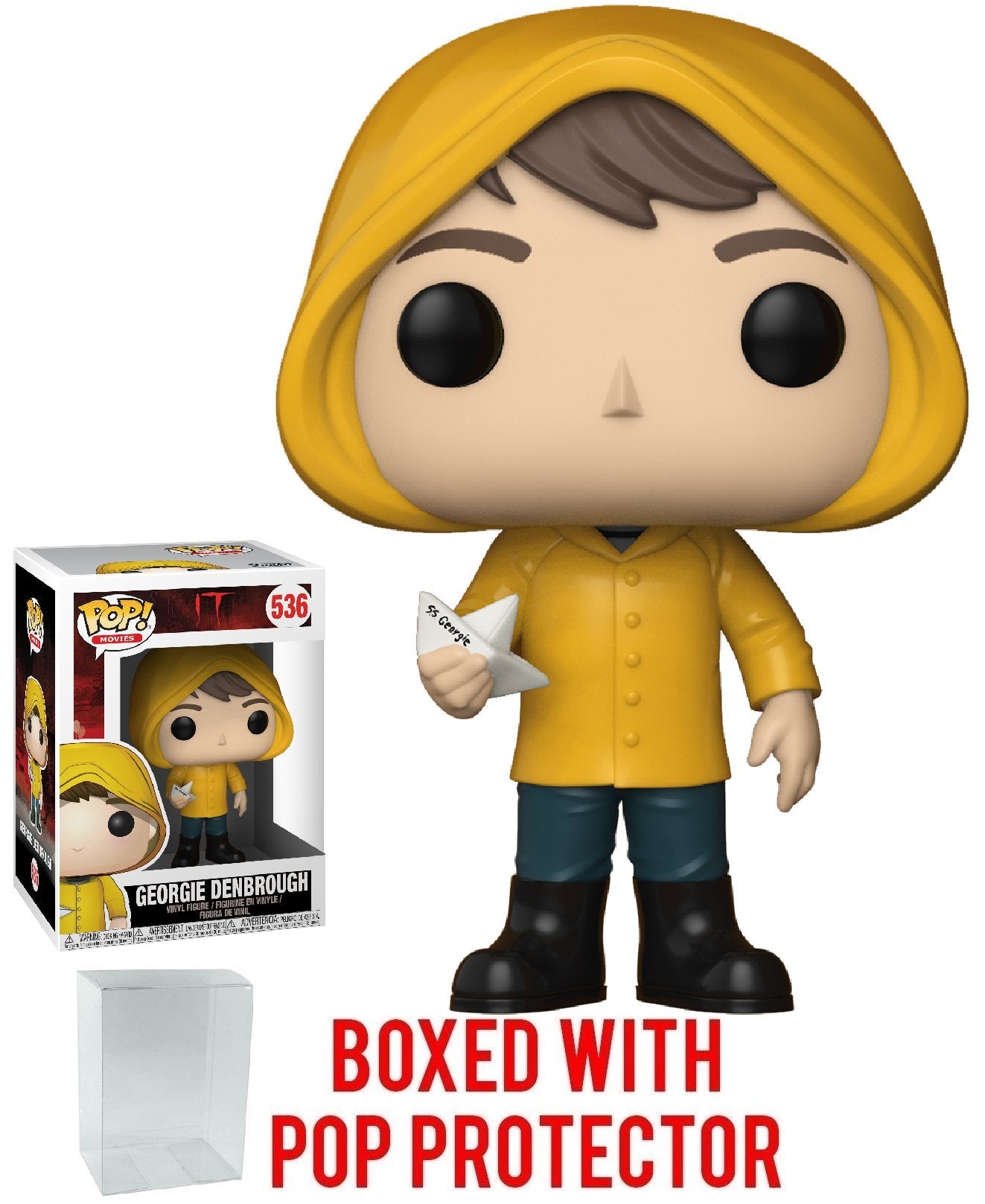 Funko POP Georgie Denbrough with Boat - It 3.75in Figure + Box Protector