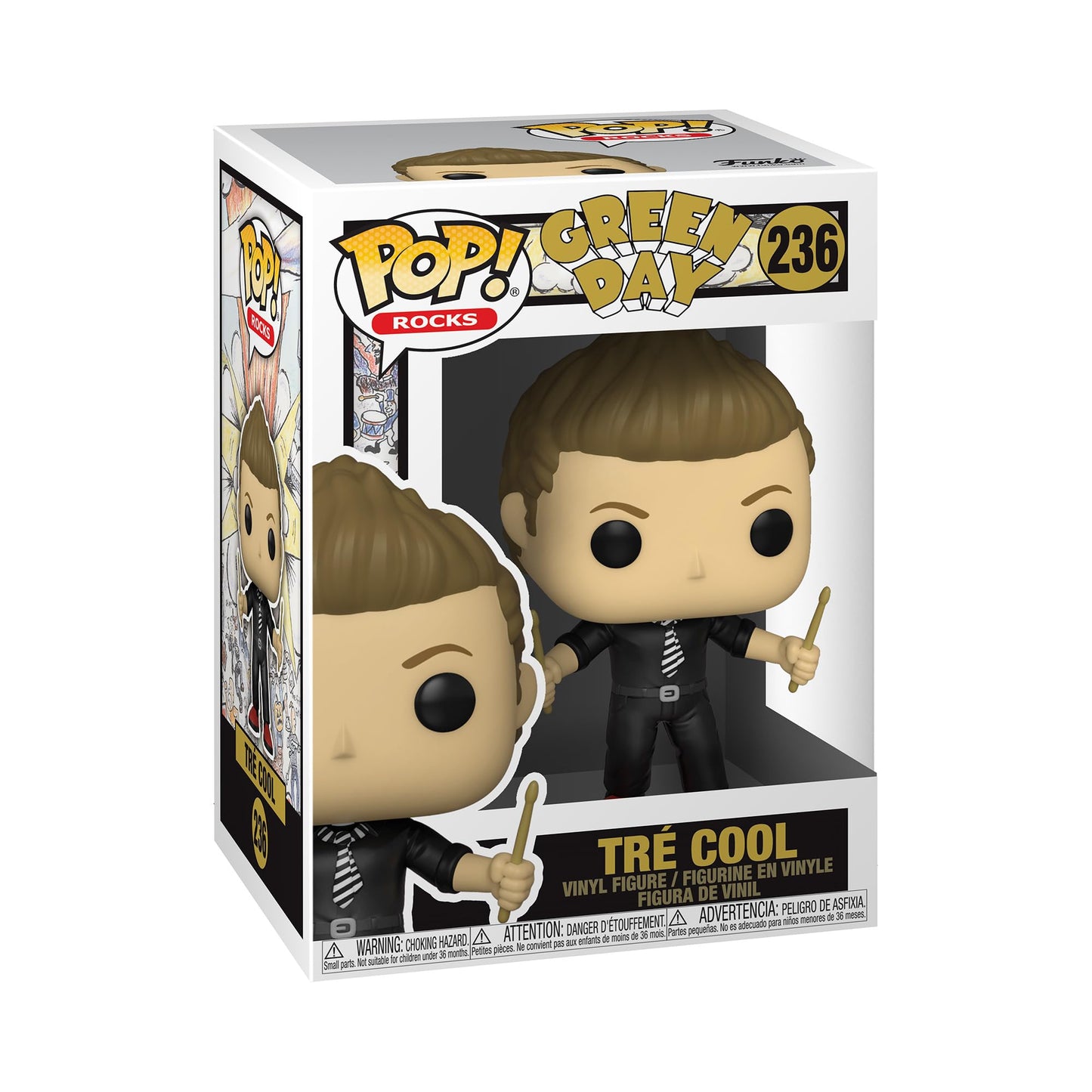 Funko POP! Rocks: Green Day Tre Cool Vinyl Figure – Multicolor