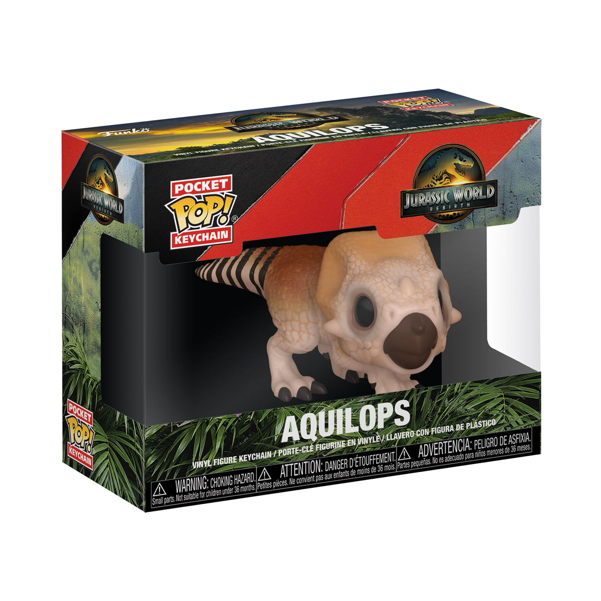 Funko Pop! Keychain: Jurassic World Rebirth Aquilops – Collectible Mini Figure