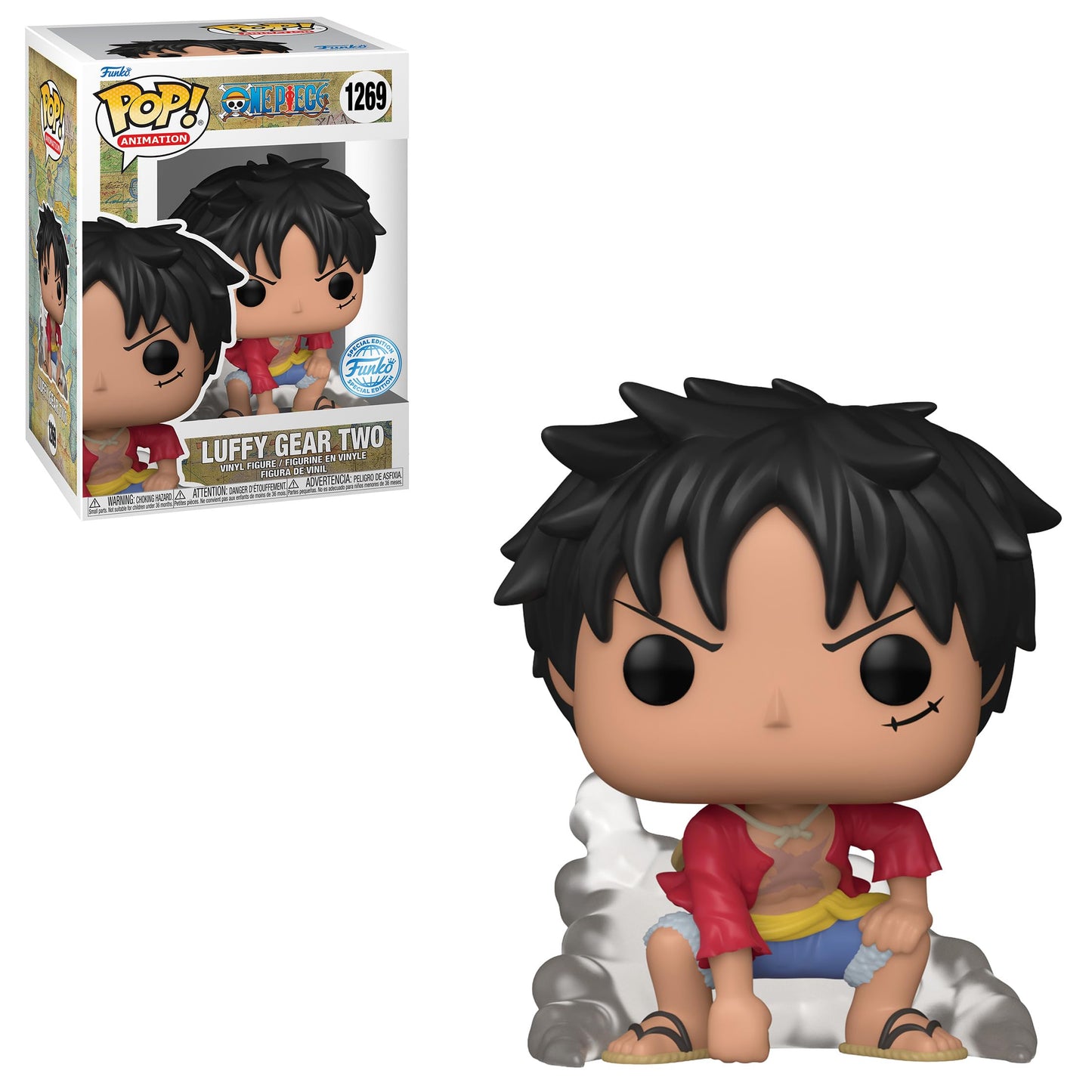 Funko POP! One Piece Luffy Gear Two Special Edition Vinyl Figure #1269 – Multicolor Exclusive | Common No Chase