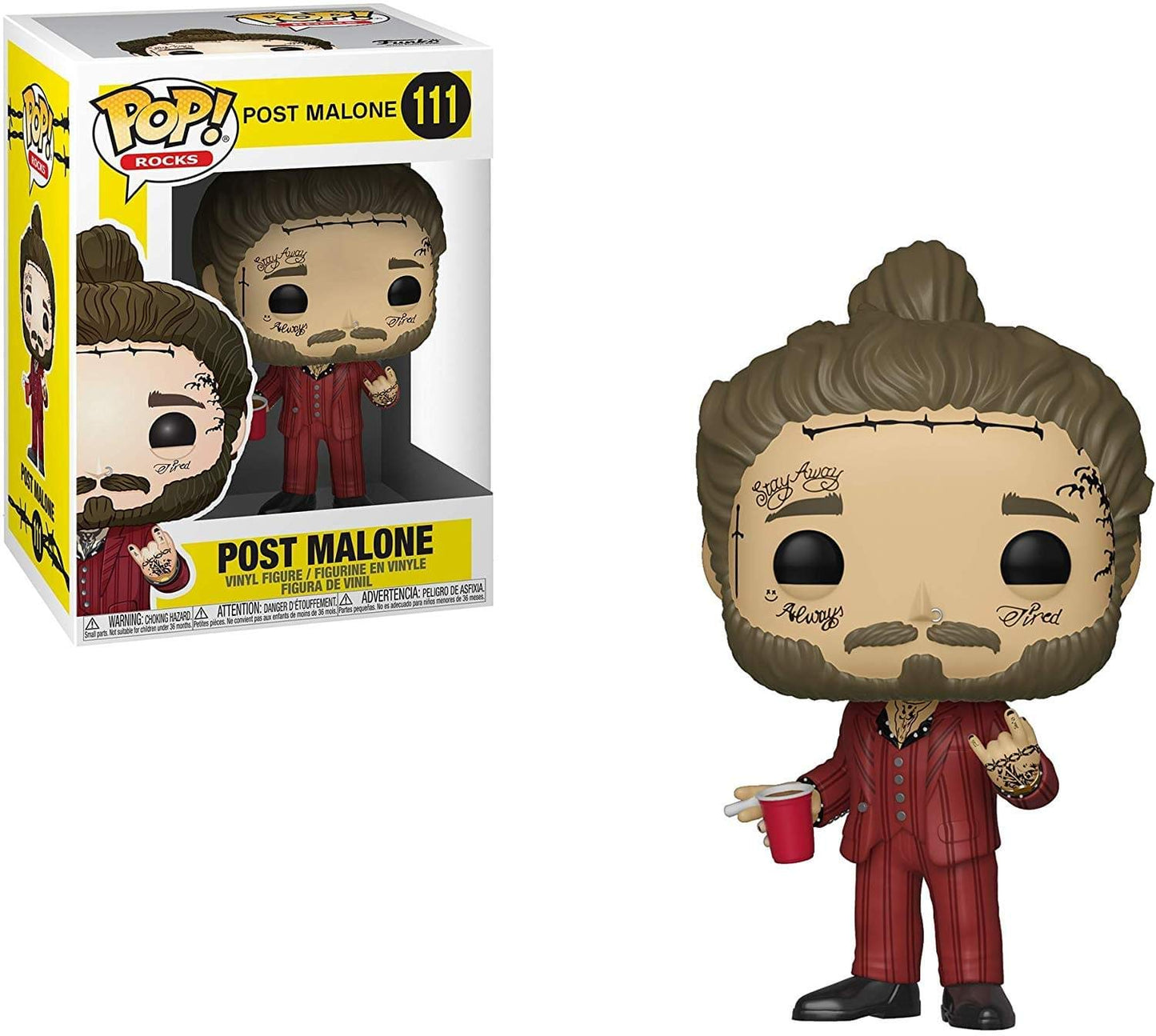 Funko Pop! Rocks: Post Malone Collectible Figure – Multicolor