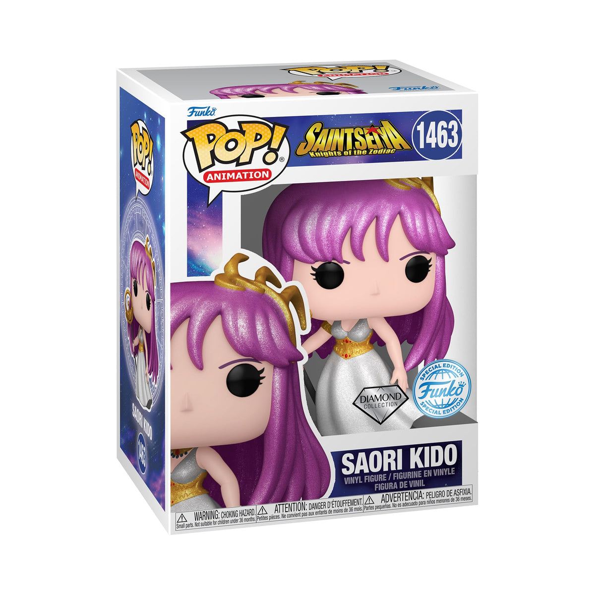 Funko Pop! Anime Saint Seiya Athena Saori Kido – Diamond Collection Glitter | AE Exclusive