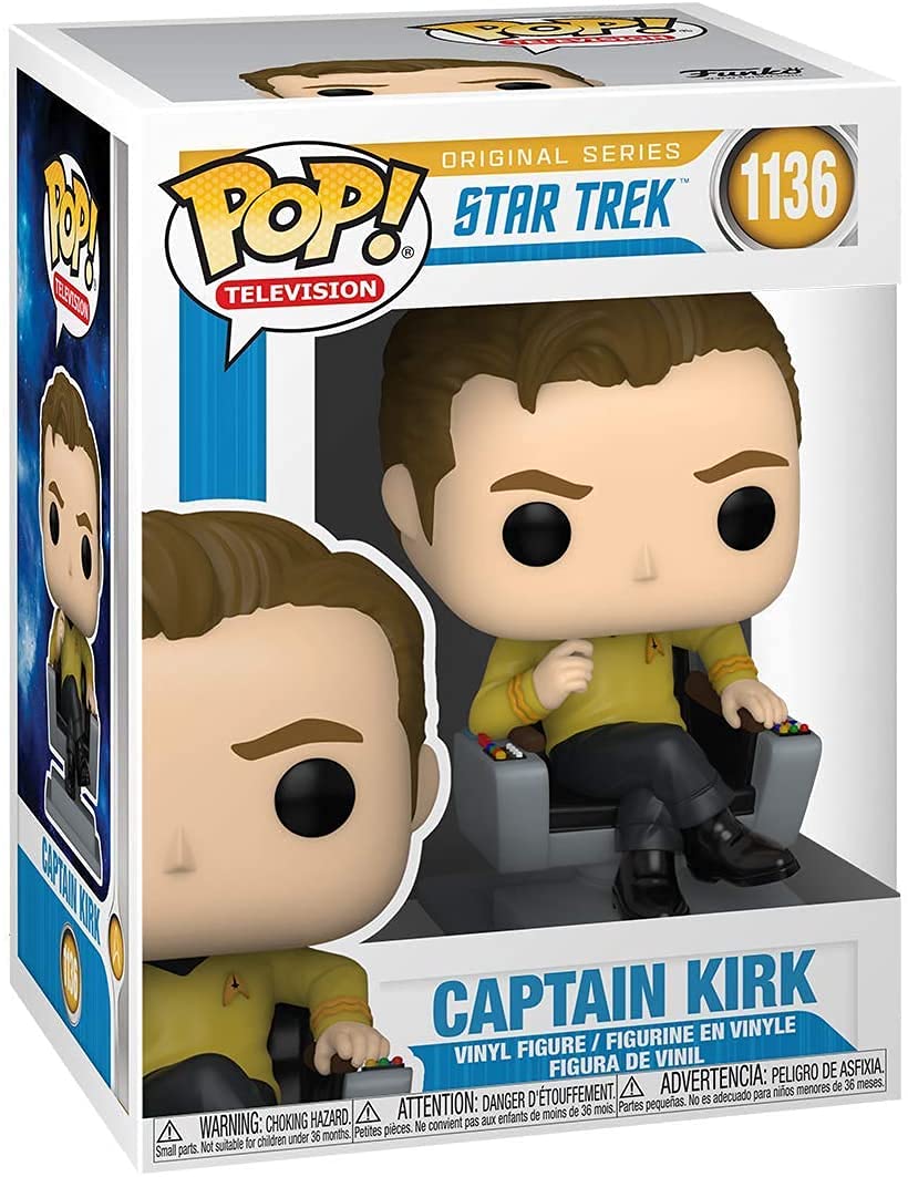Funko POP Star Trek Captain Kirk in Command Chair – Original Series Vinyl Figure with Box Protector