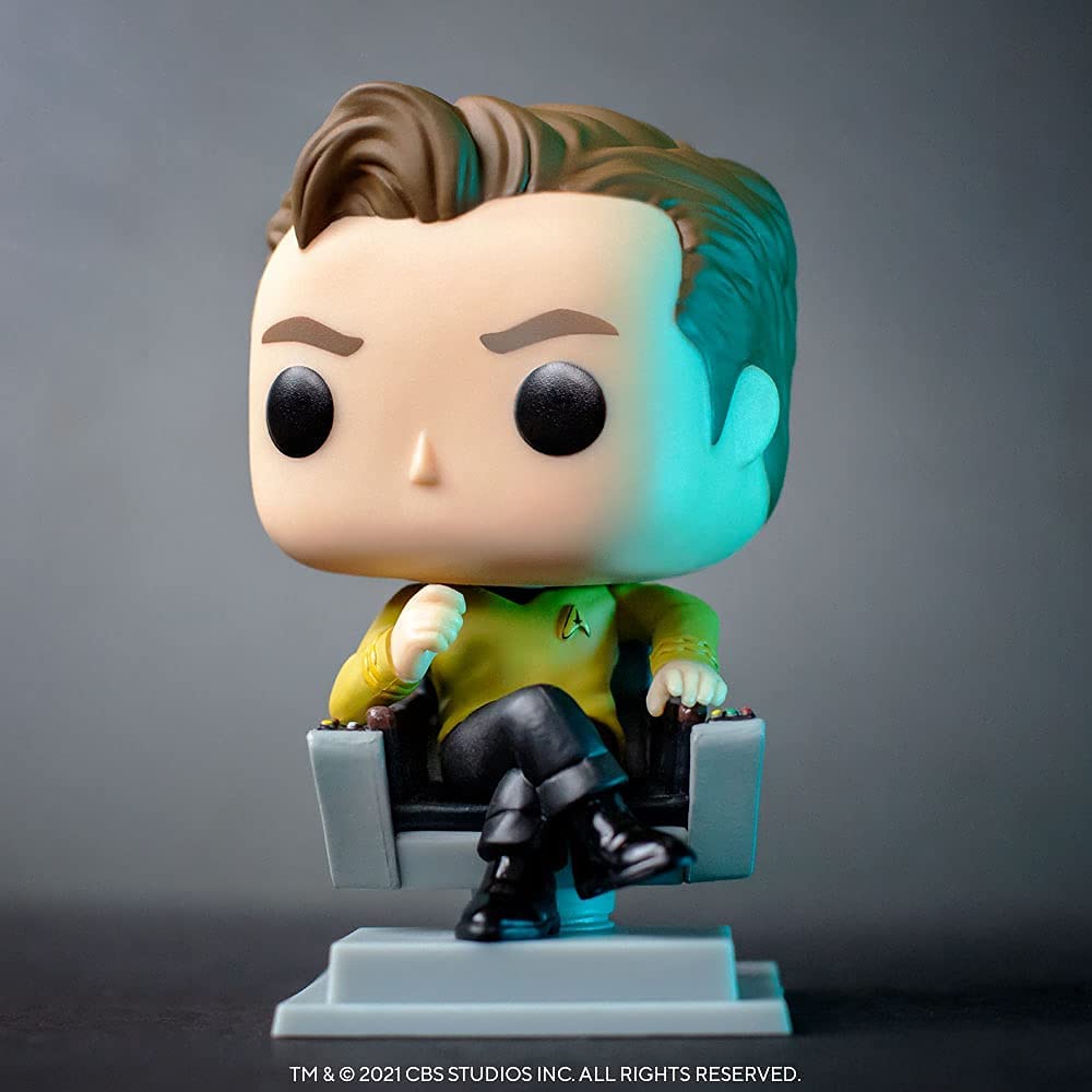 Funko POP Star Trek Captain Kirk in Command Chair – Original Series Vinyl Figure with Box Protector