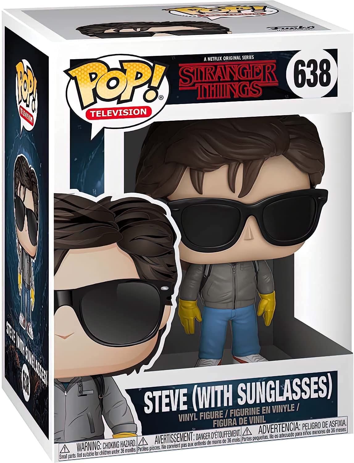 POP Steve Harrington Sunglasses – Stranger Things 3.75-Inch Funko Pop Bundle + Protector Case