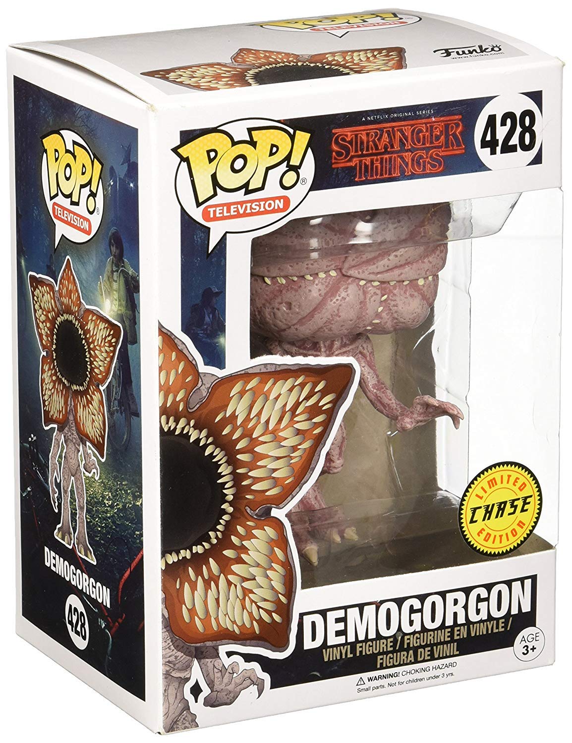 Funko POP Stranger Things Demogorgon Chase – 3.75-Inch Vinyl Figure + Box Protector Bundle