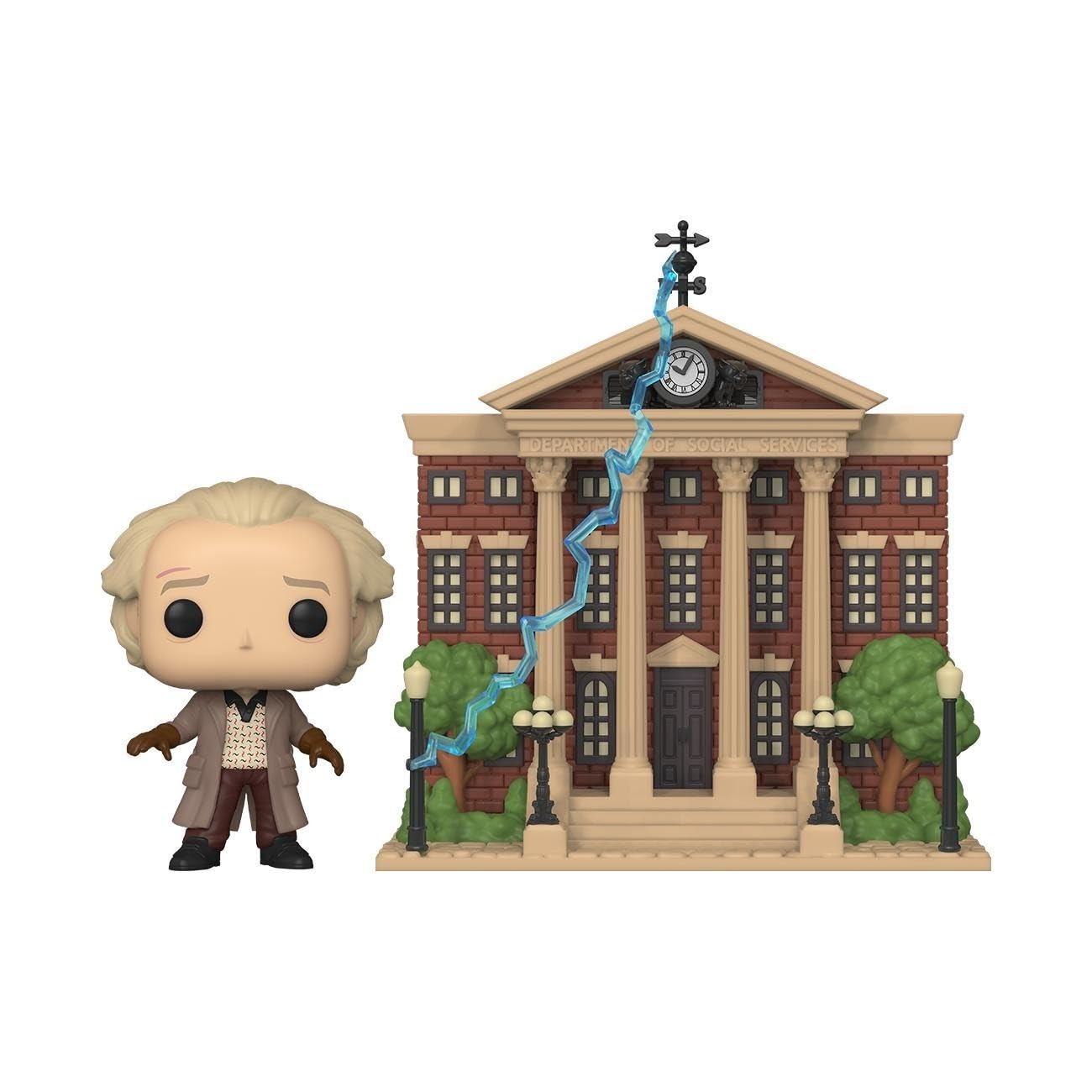 Funko Pop Town Back to the Future Doc with Clock Tower – Collectible Vinyl Figure