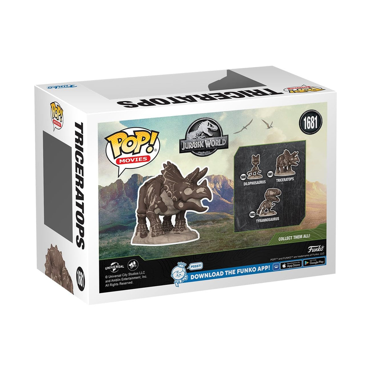 Funko Pop Jurassic Park Triceratops Fossil – Collectible Vinyl Figure