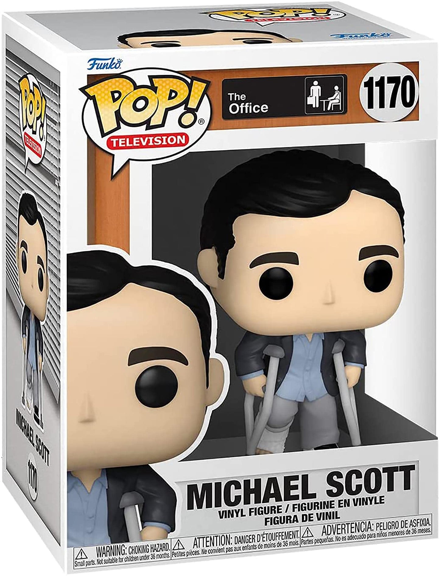 Funko POP TV: The Office - Michael Standing with Crutches (Multicolor) - 3.75-Inch Figure