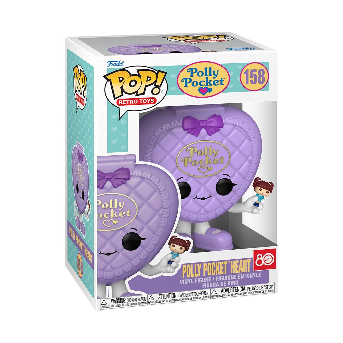 Funko Pop! Polly Pocket Heart – 4-Inch Vinyl Figure | Retro Toys Collectible