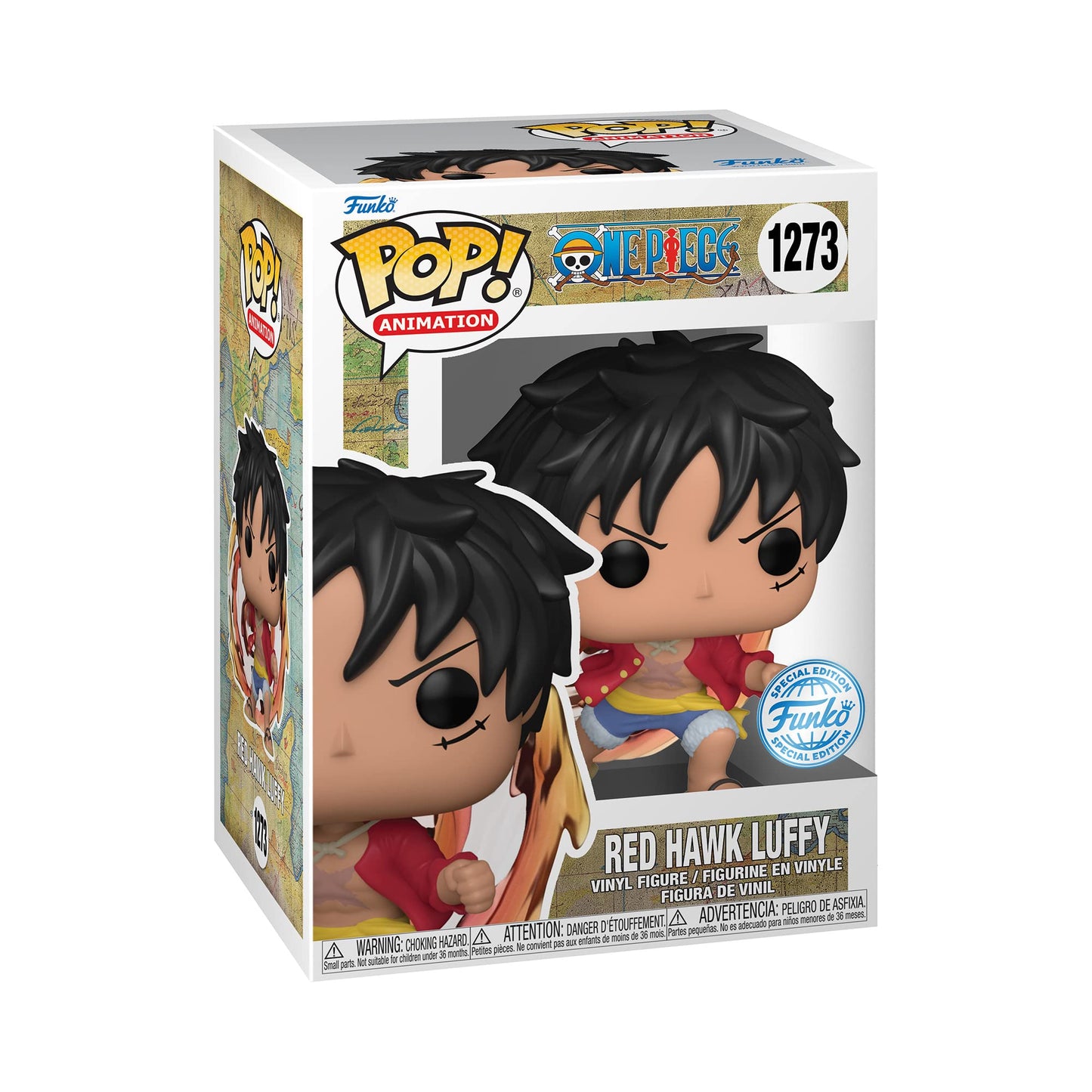Funko Pop! Animation: One Piece Red Hawk Luffy Exclusive – Glow-in-the-Dark Vinyl Figure
