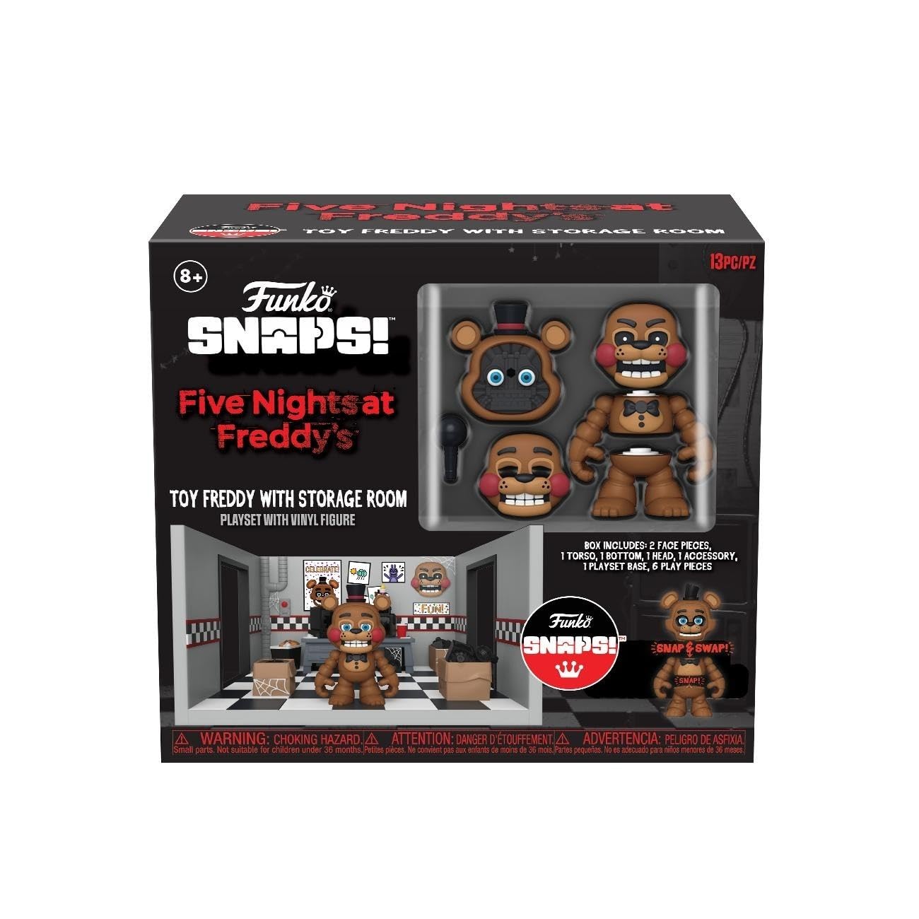 Funko Snaps!: Five Nights at Freddy's Toy Freddy with Storage Room | Collectible Playset